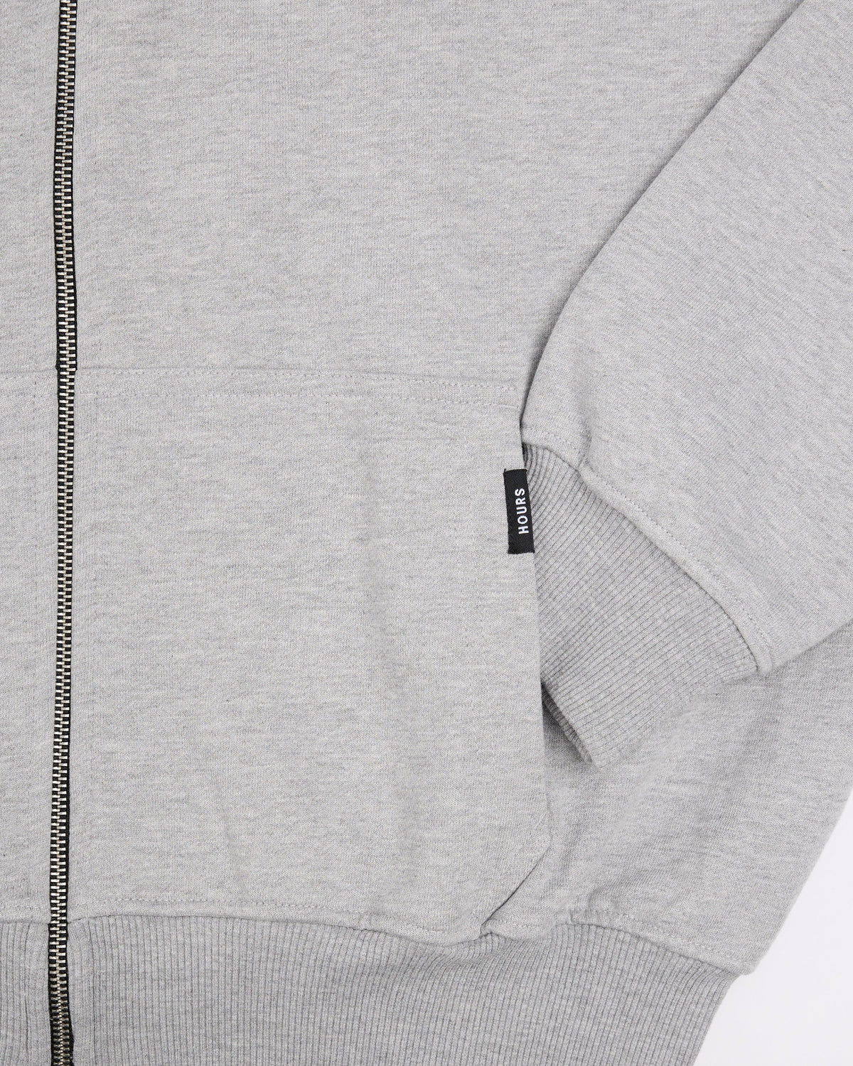 Drop Shoulder Zip Hoodie - Grey