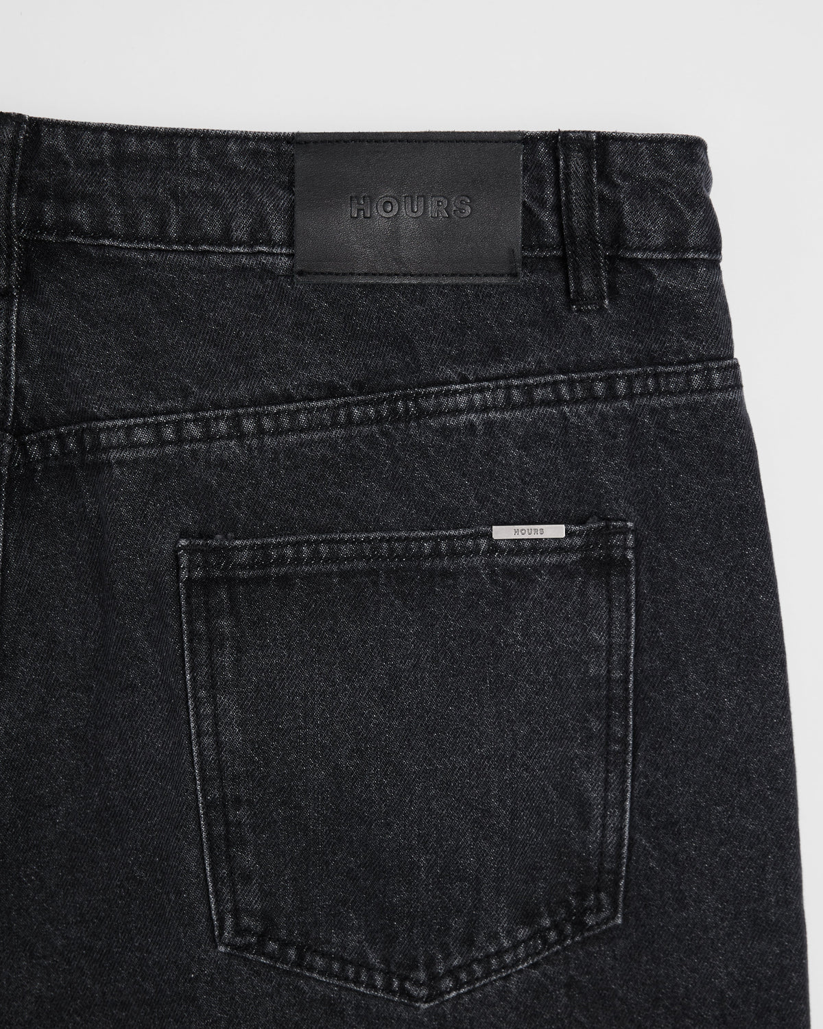 Baggy Denim Pants - Washed Black