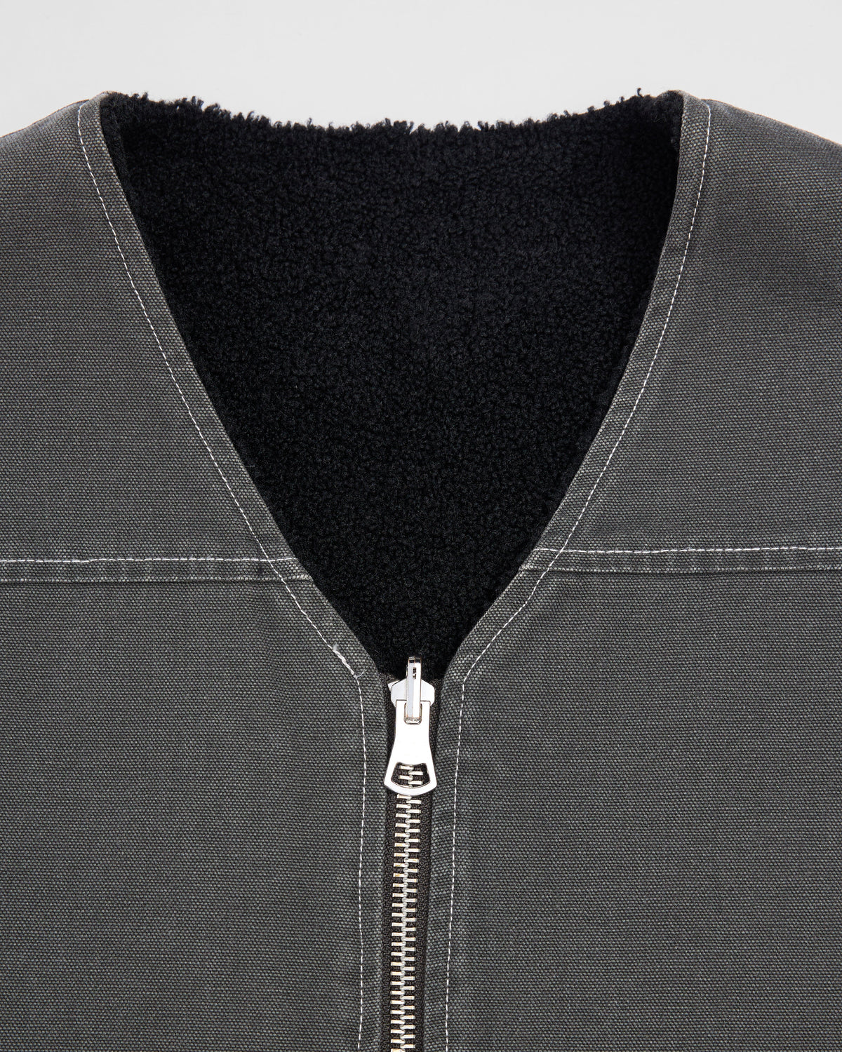 Reversible Workwear Vest - Washed Grey