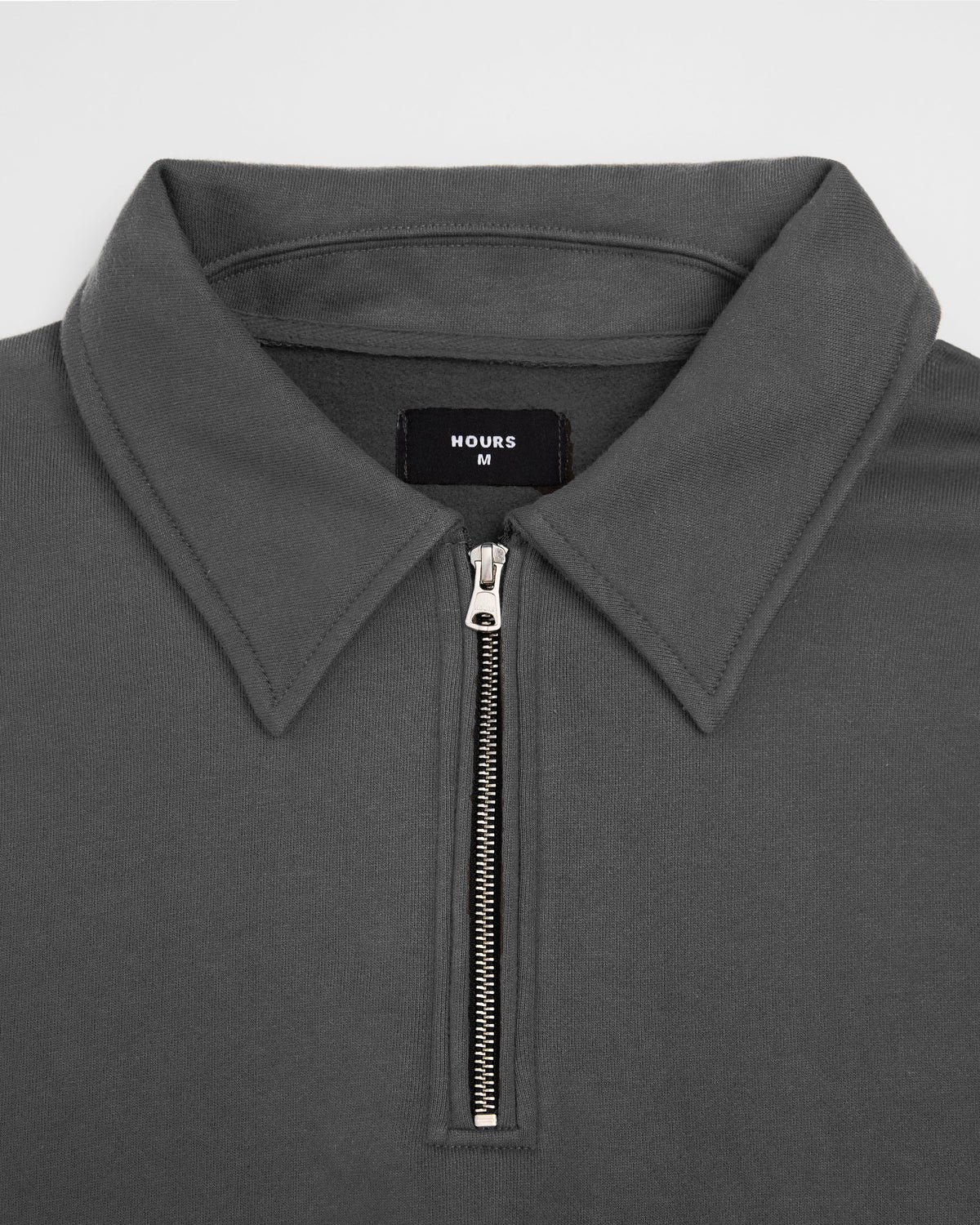 Drop Shoulder 1/4 Zip - Charcoal