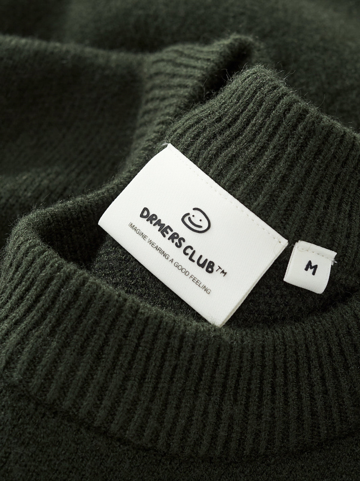 HEART KNIT SWEATER - DEEP OLIVE