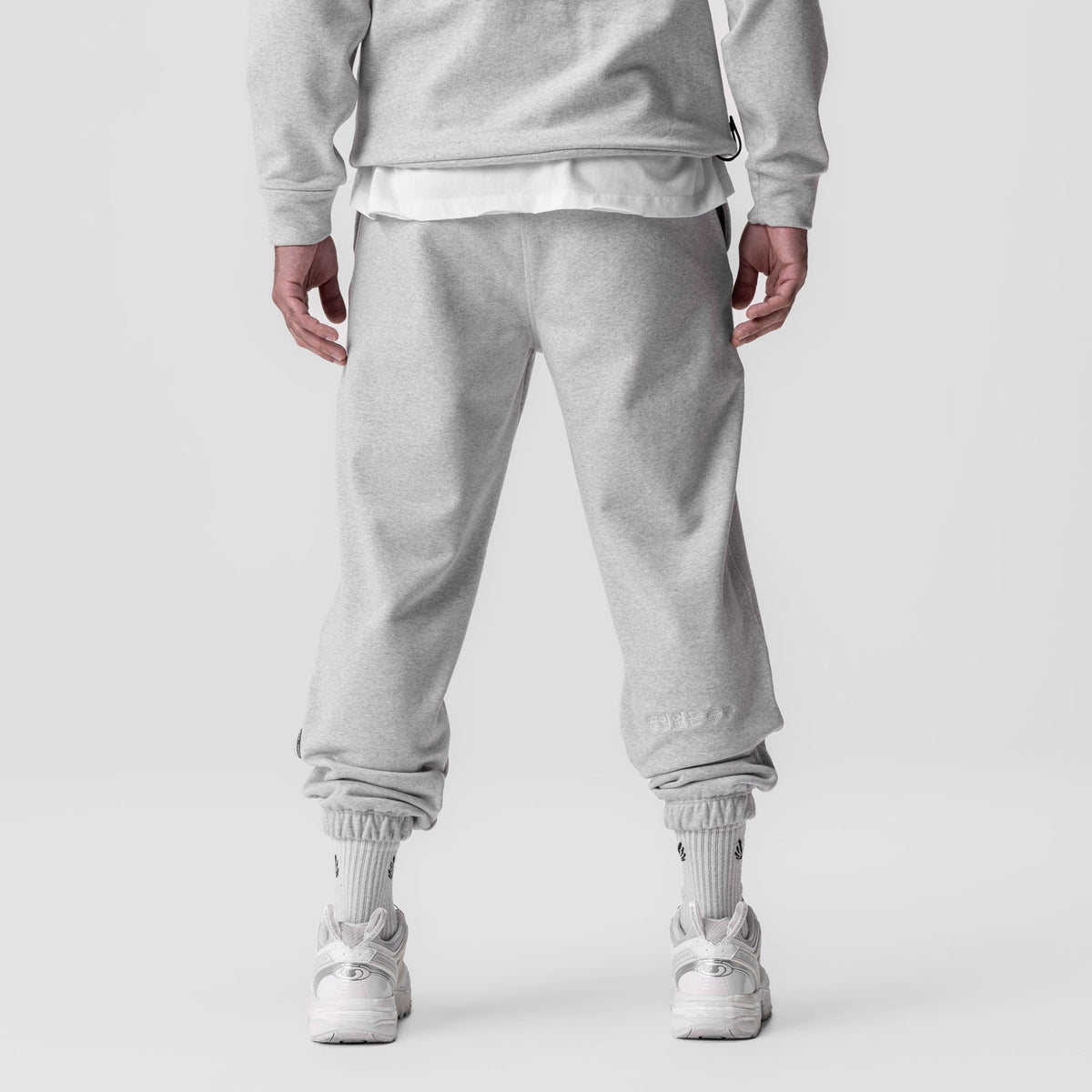 0655. Tech-Terry™ Oversized Sweats - Heather Grey "Emblem"