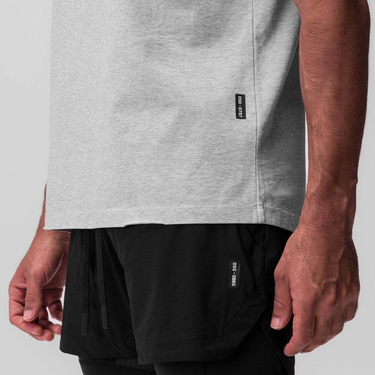 0797. Tech Essential™ Relaxed Tee - Heather Grey