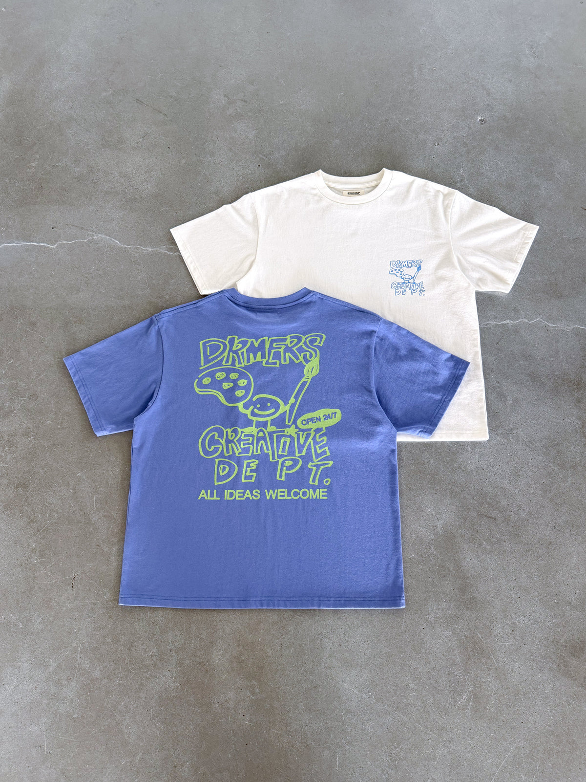 CREATIVE DEPT DOODLE TEE - PERIWINKLE