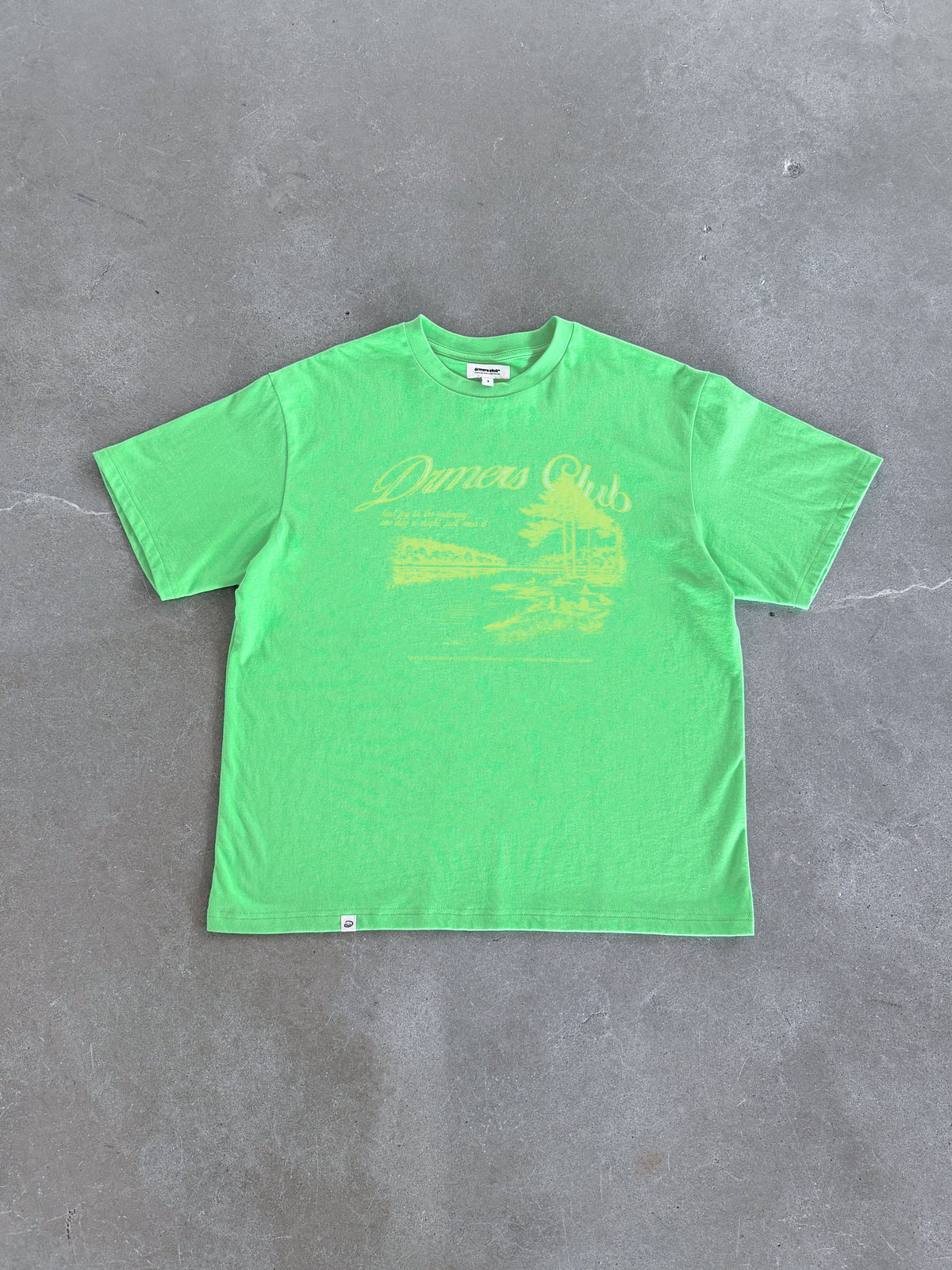 SIMPLE PLEASURES TEE - LIME GREEN