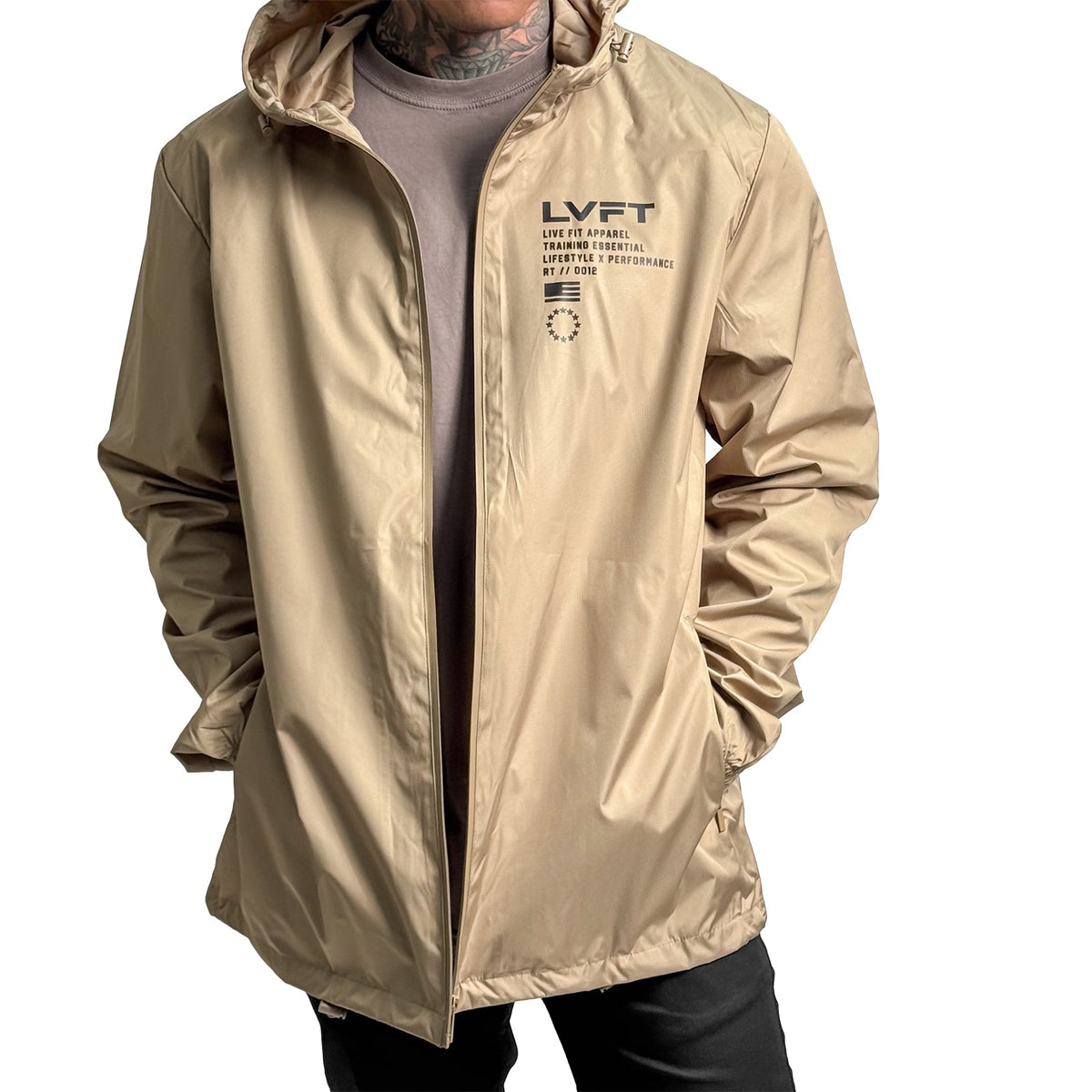 Rip-Stop Full Zip- Khaki