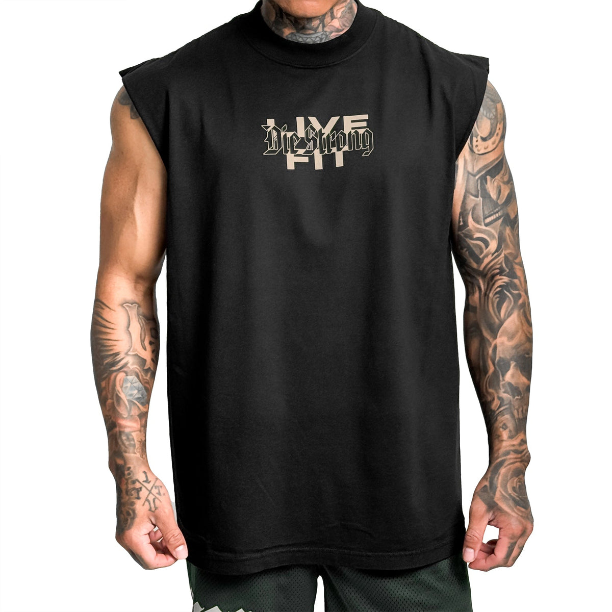 Heavy Metal Muscle Tank - Black / Khaki