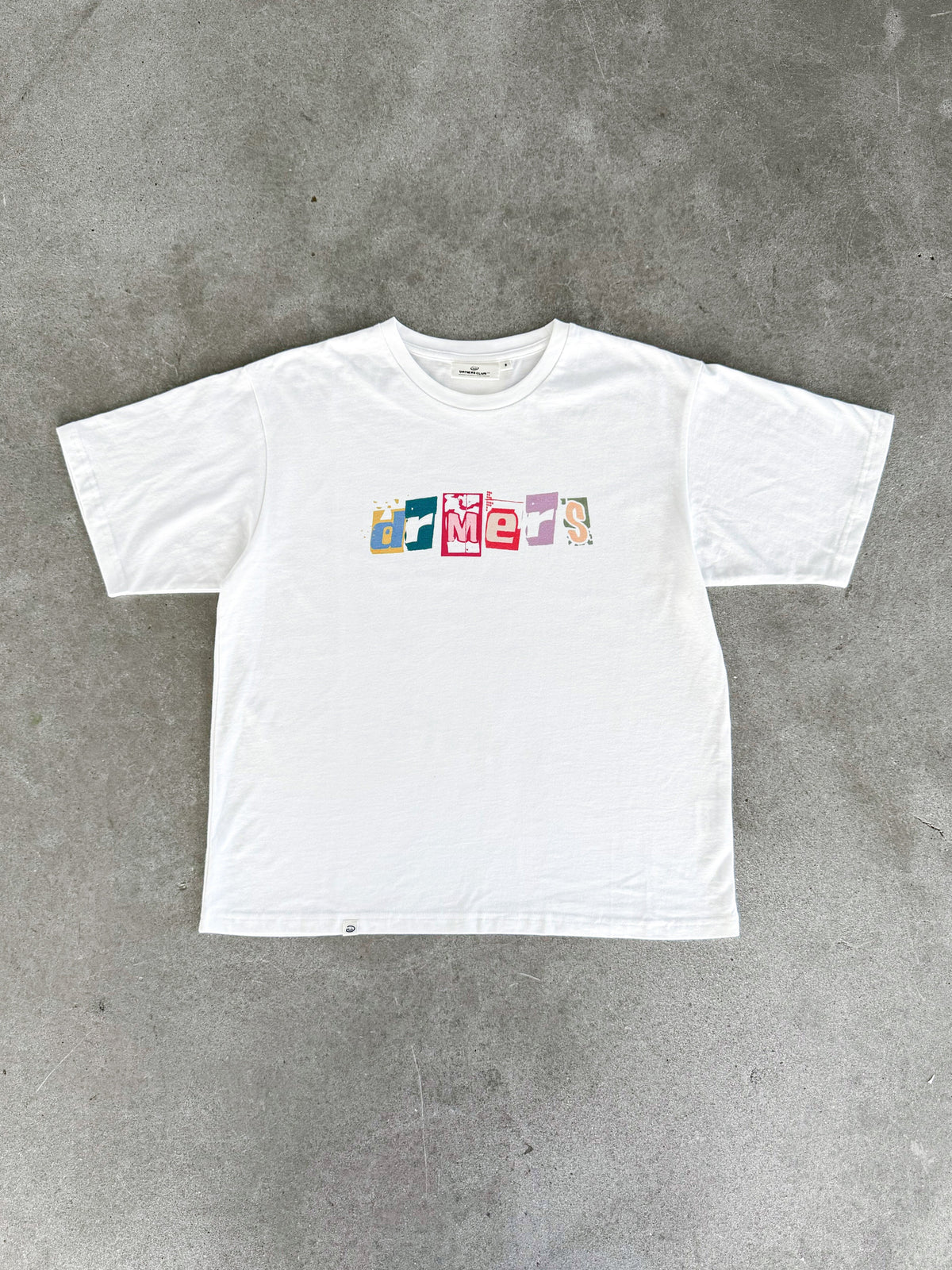 DISTORTED DRMERS TEE - WHITE