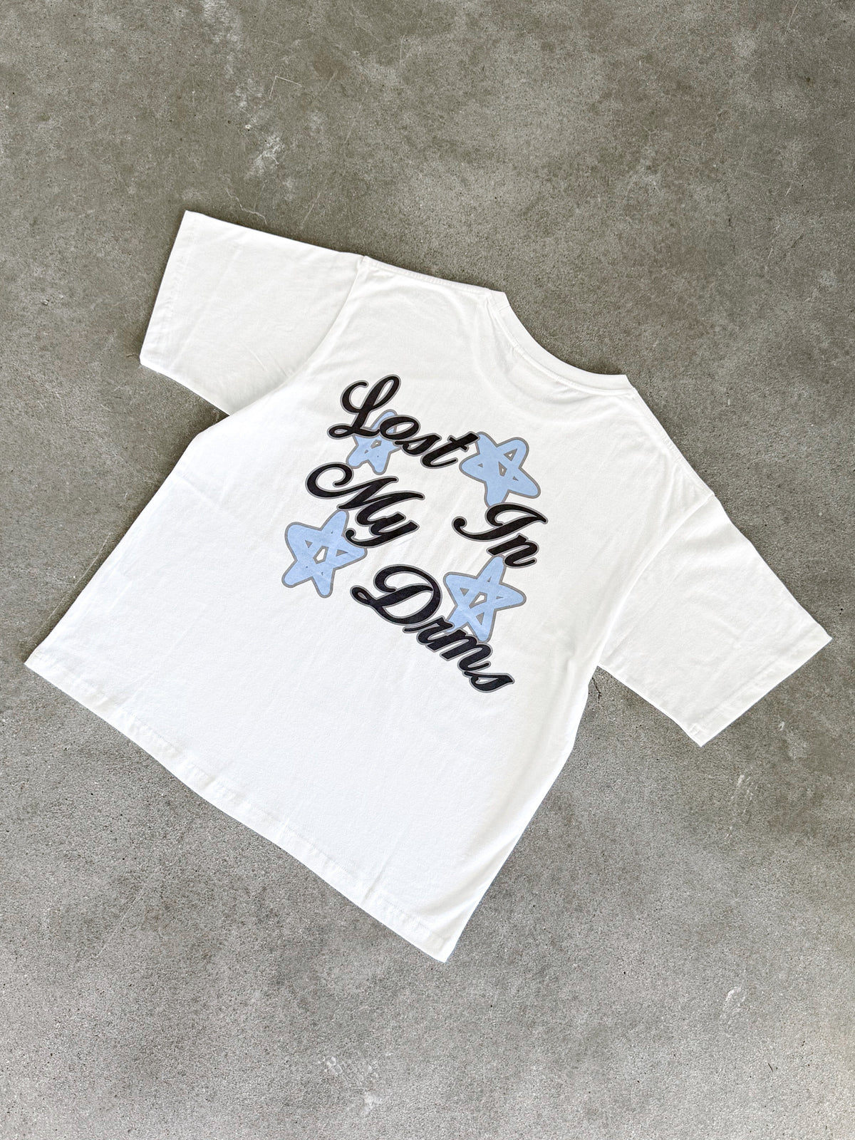 LOST IN MY DRMS TEE - WHITE