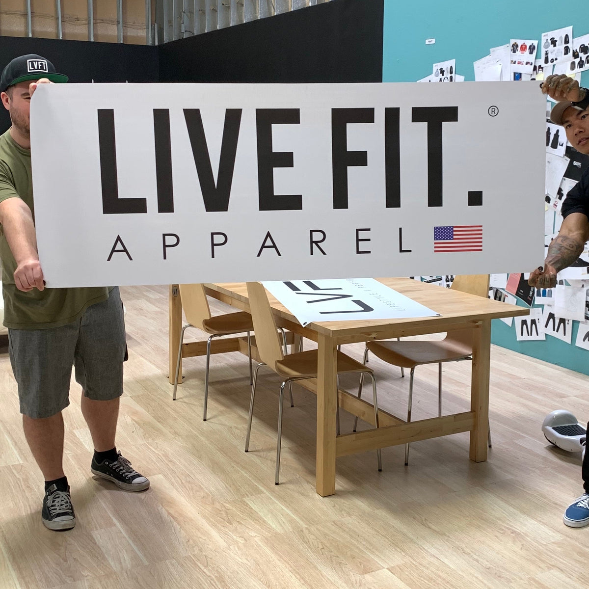 Live Fit  Vinyl Banner - White