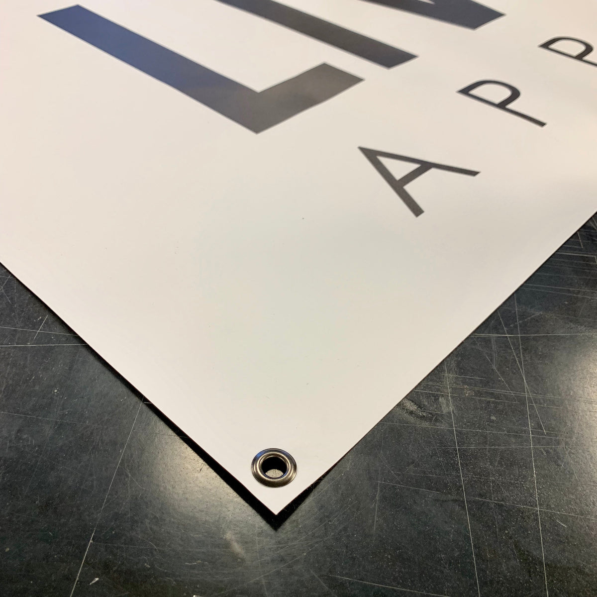 Live Fit  Vinyl Banner - White