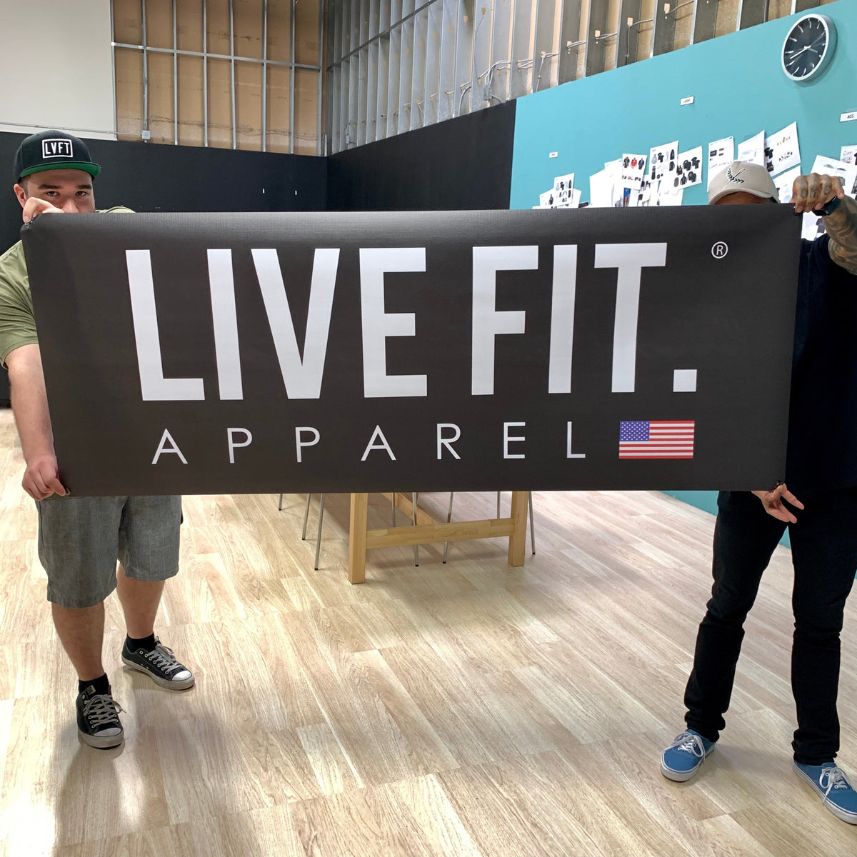 Live Fit  Vinyl Banner - Black
