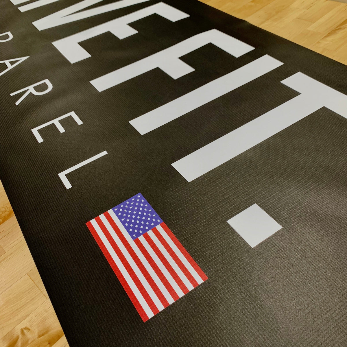 Live Fit  Vinyl Banner - Black