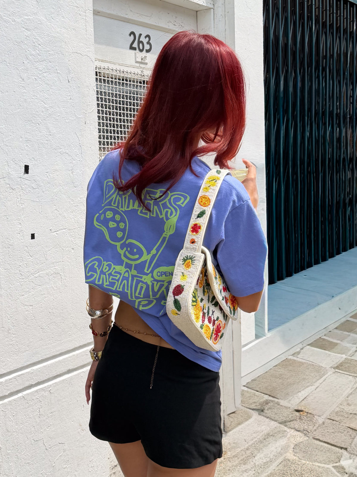 CREATIVE DEPT DOODLE TEE - PERIWINKLE