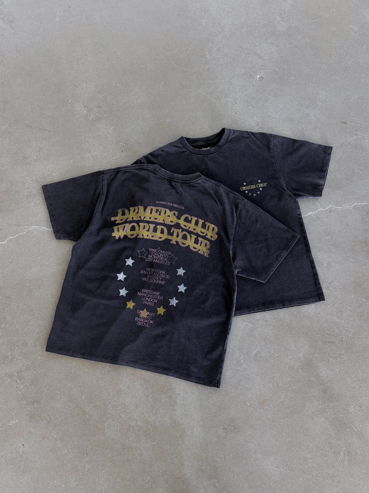 WORLD TOUR TEE - VINTAGE BLACK