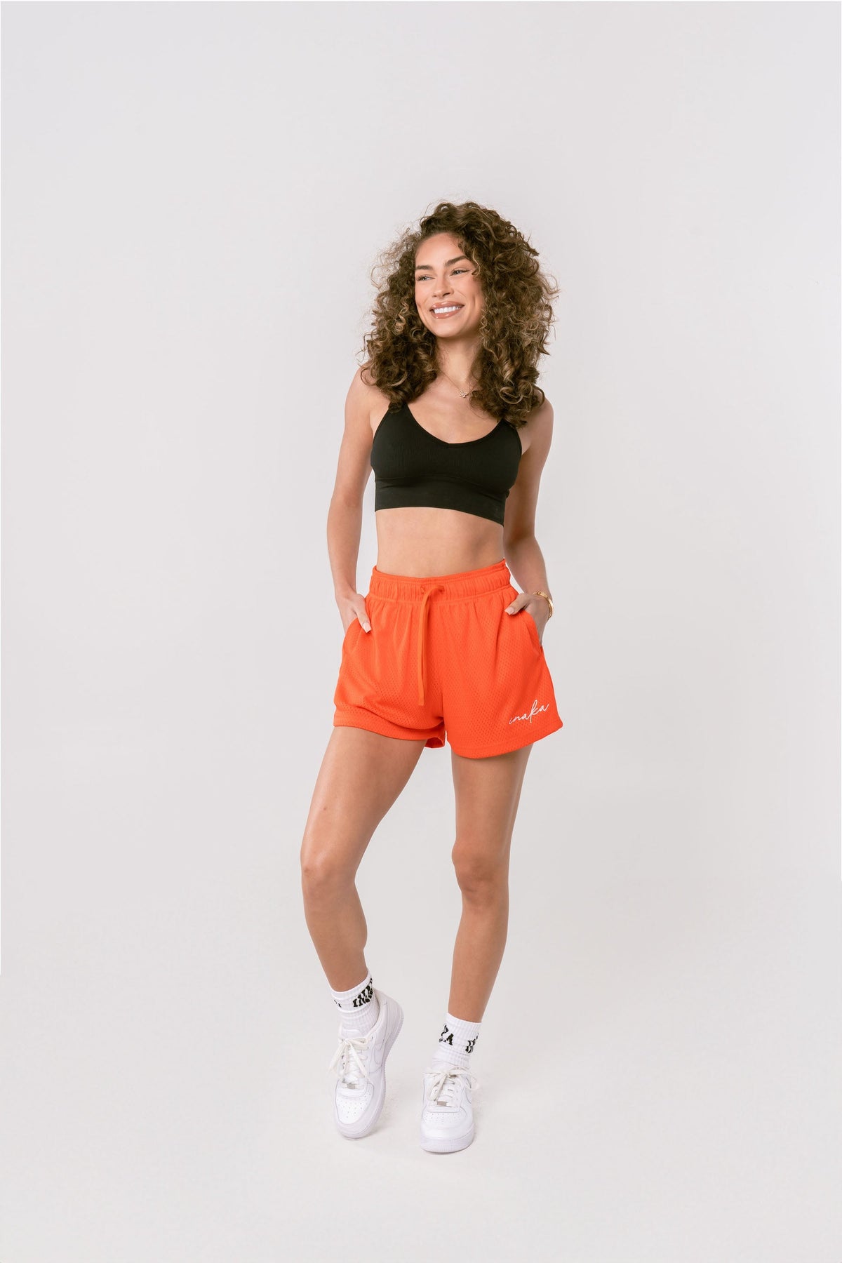 WOMEN'S BASIC SHORTS - ORANGE