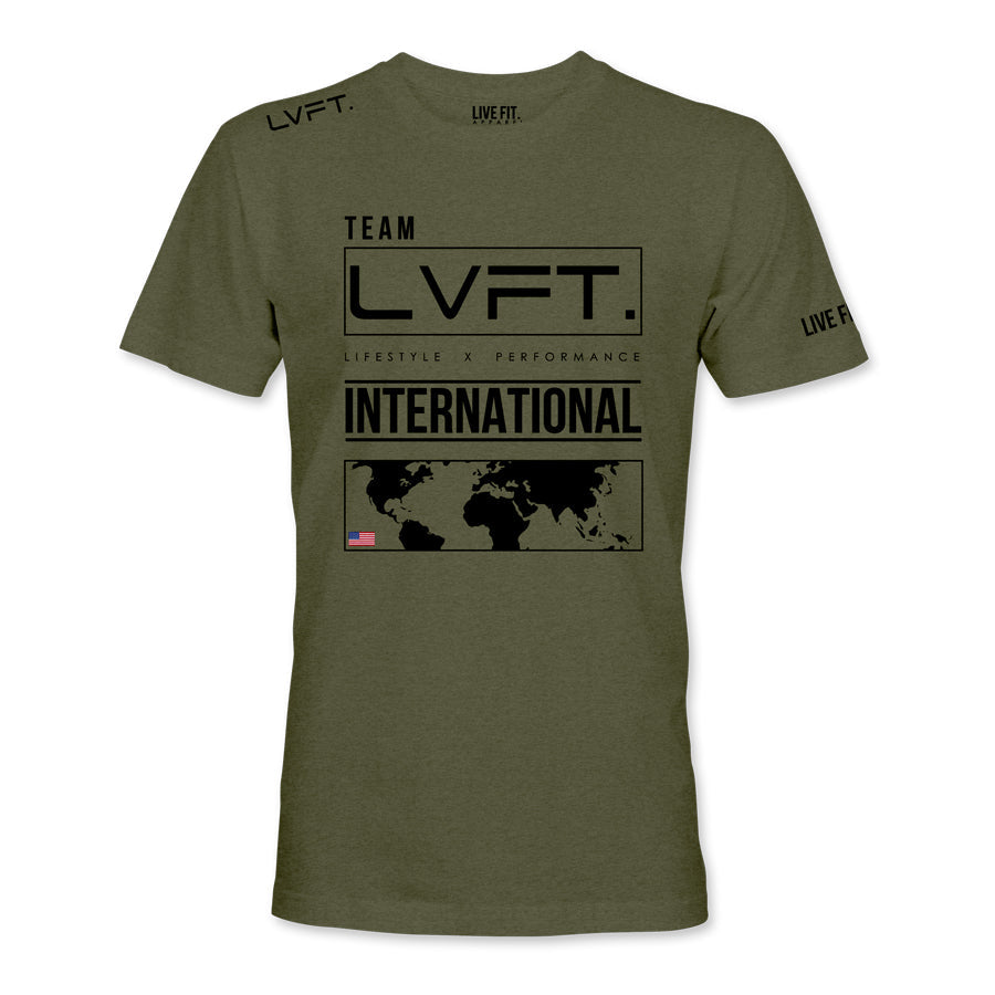 International Tee- Olive / Black