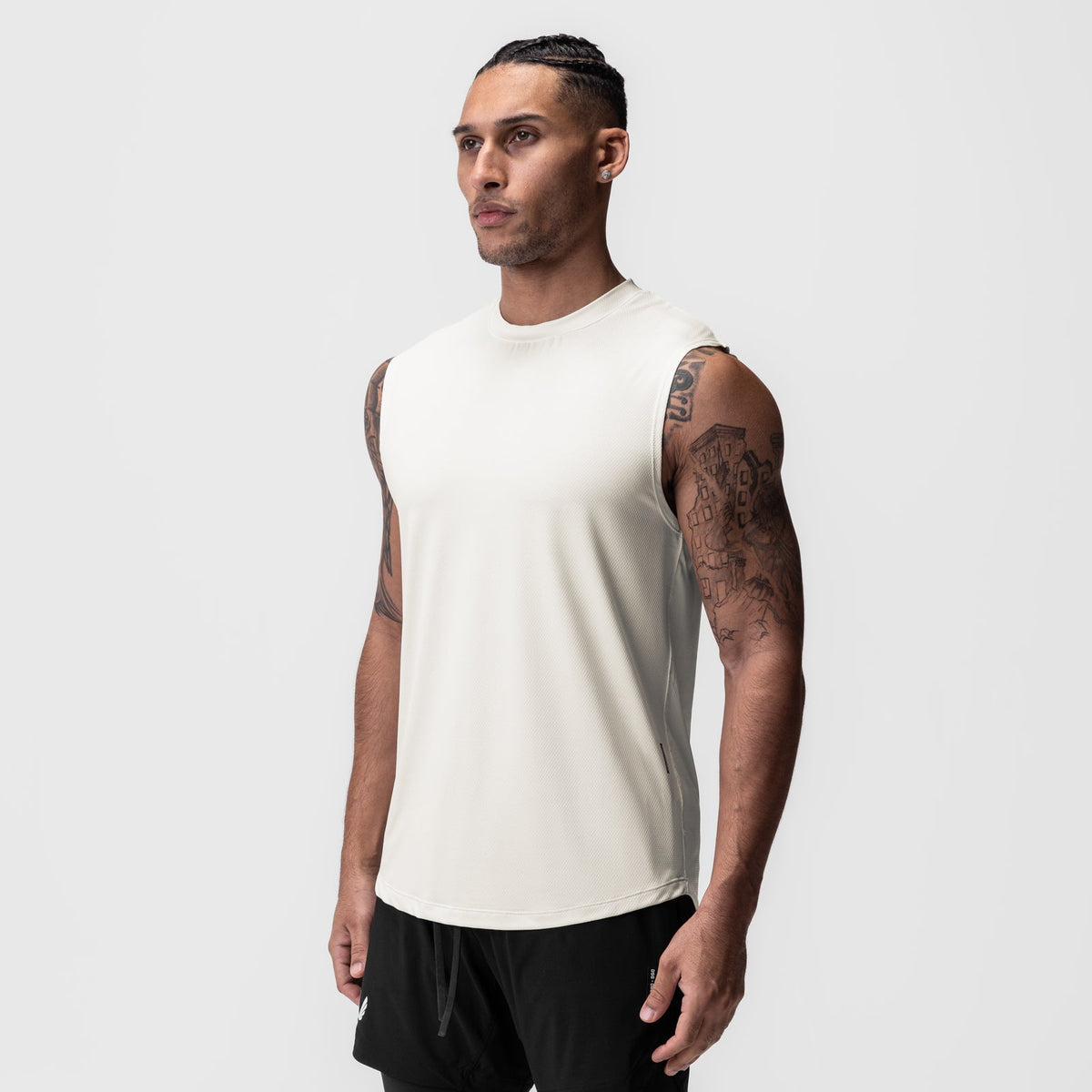 0757. AeroSilver® Cutoff Tank - Ivory Cream