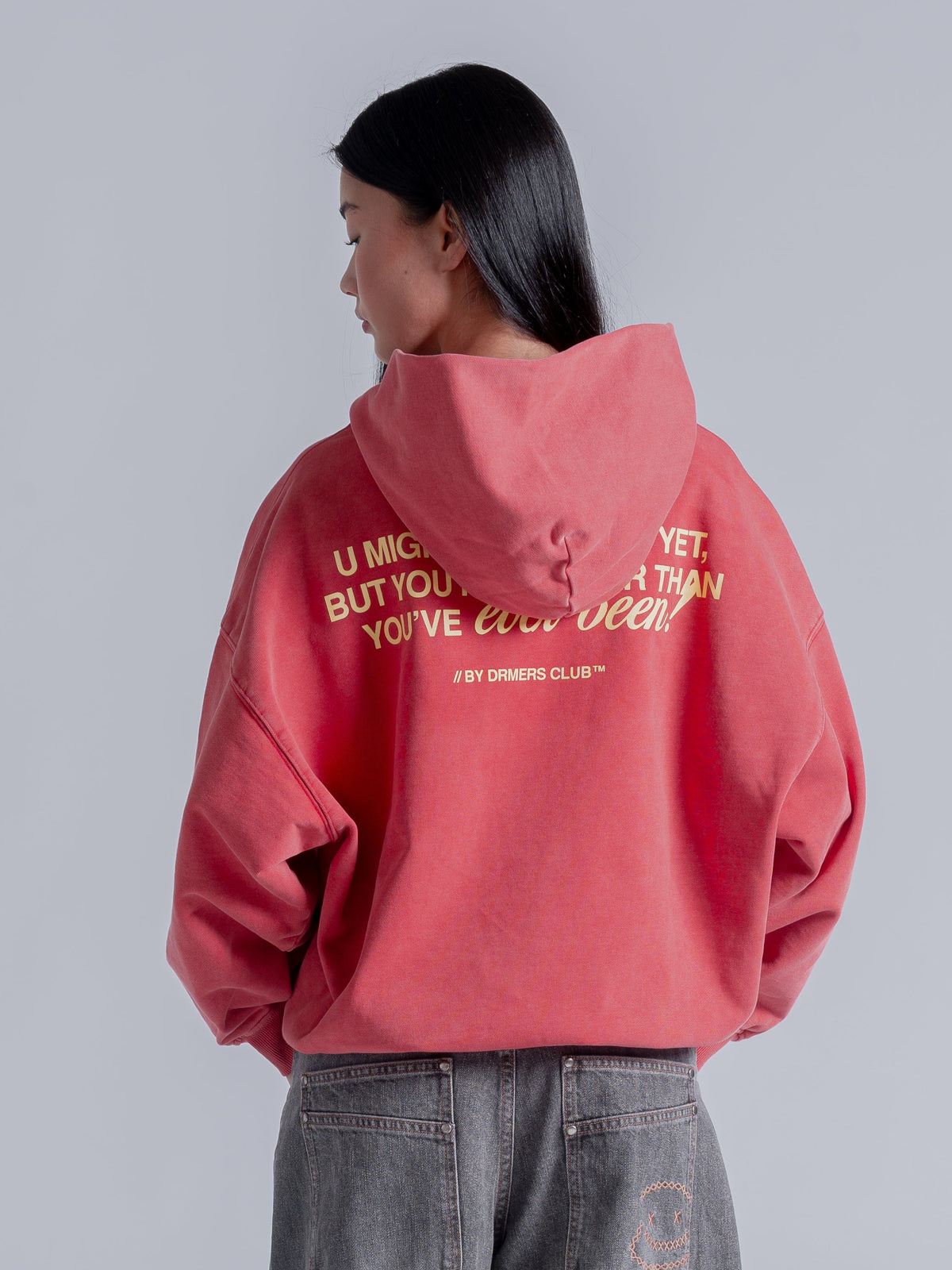 CLOSER THAN YOU THINK HOODIE - WASHED RED