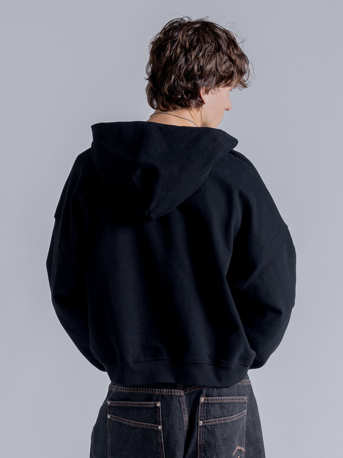 SMILEY BOXY DOUBLE ZIP - BLACK