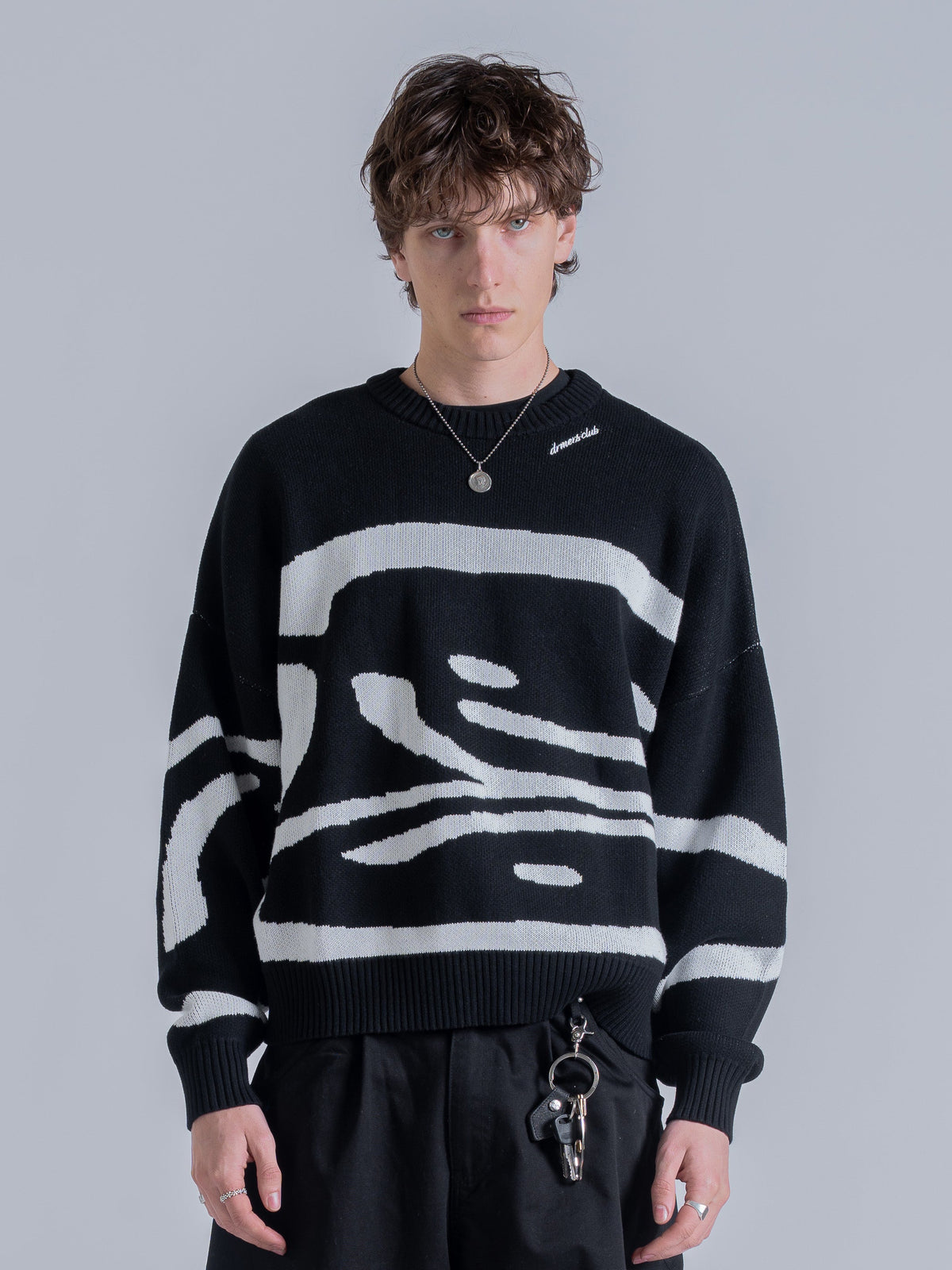 TRIPLE SMILEY KNIT - BLACK