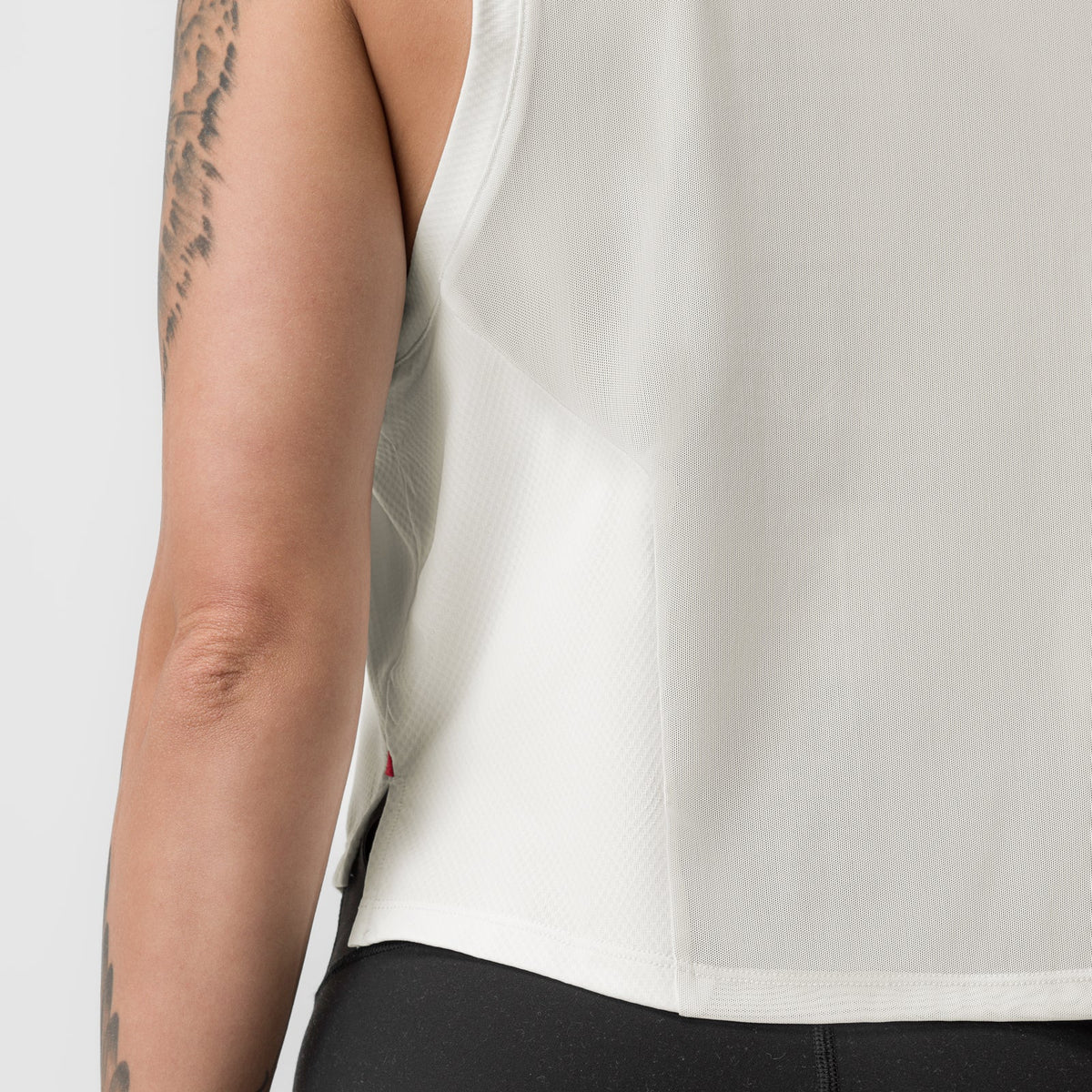 ASRV x Tonal Women's AeroSilver® Cropped Training Tank - Ivory Cream