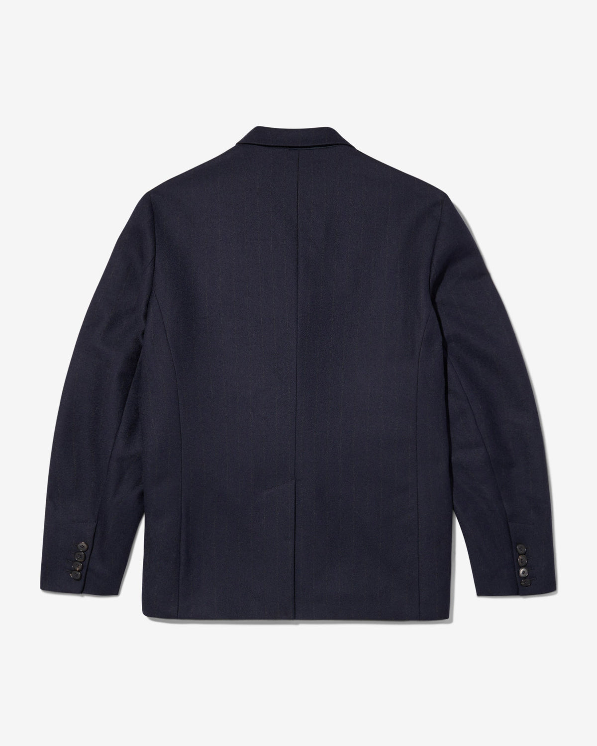 Single-Breasted Chalk Stripe Wool Jacket