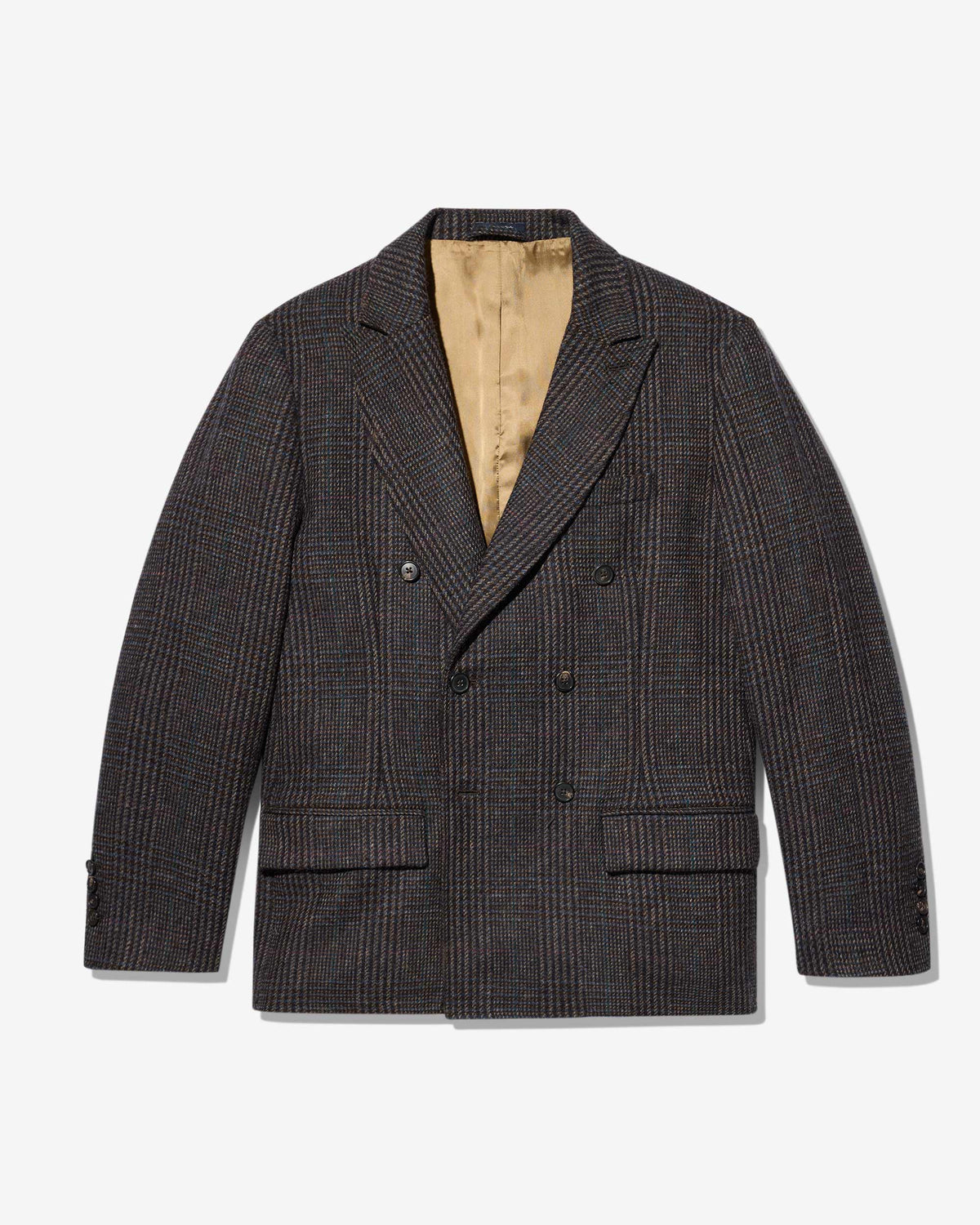 Irish Check Double-Breasted Jacket