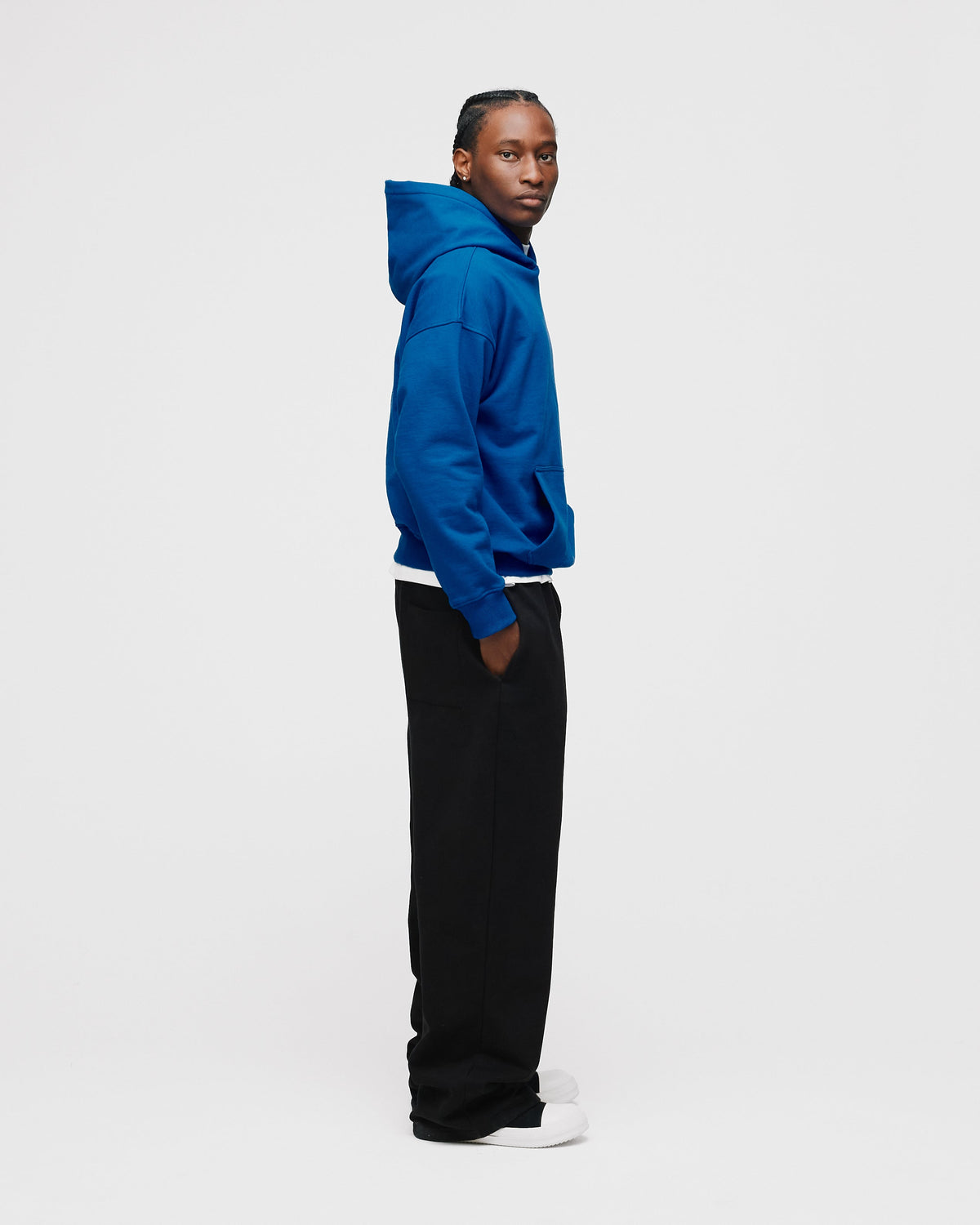 Drop Shoulder Hoodie - Royal Blue
