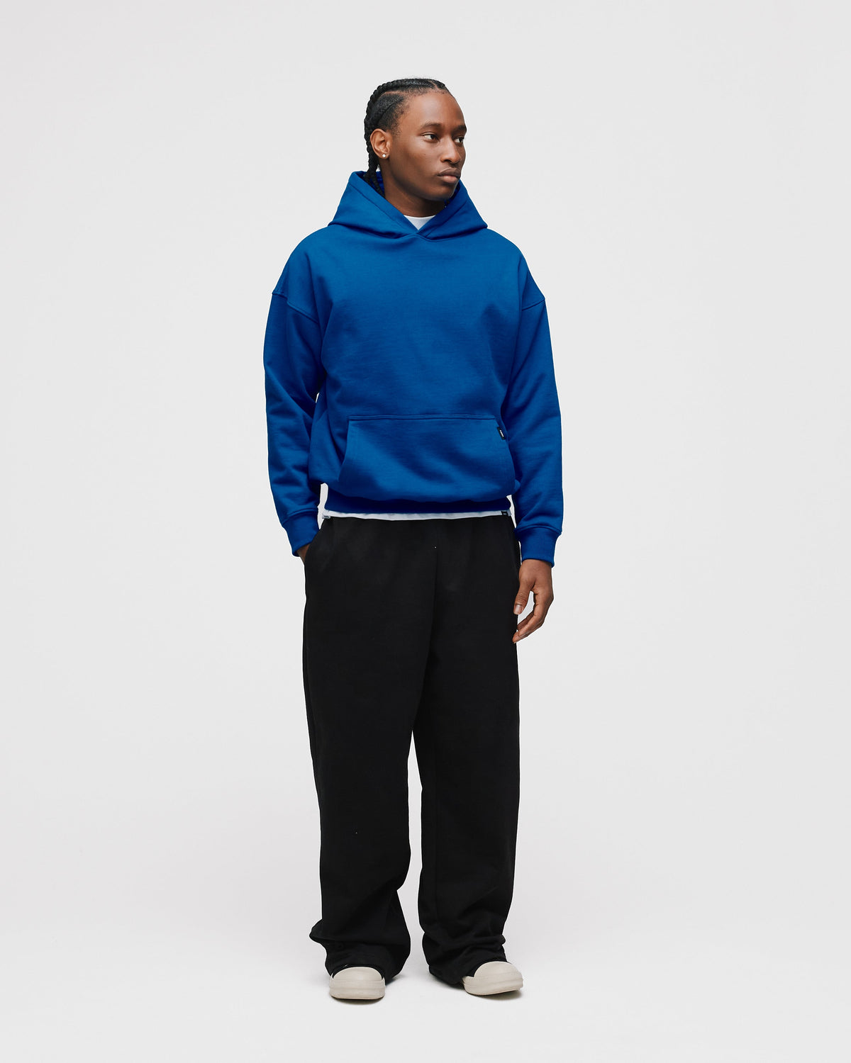 Drop Shoulder Hoodie - Royal Blue