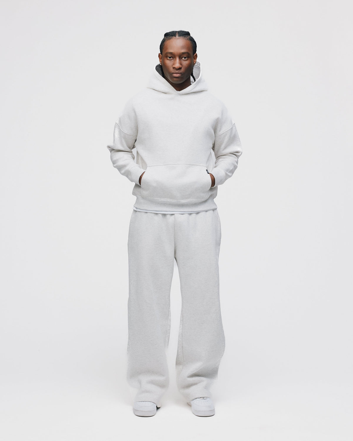 Drop Shoulder Hoodie - Ash