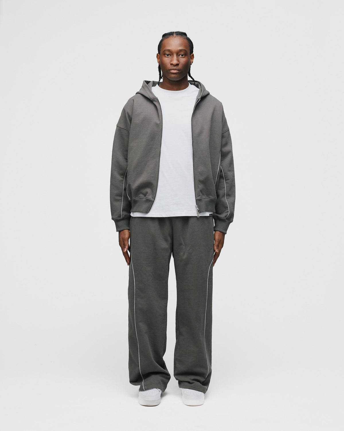Arc Zip Hoodie - Charcoal