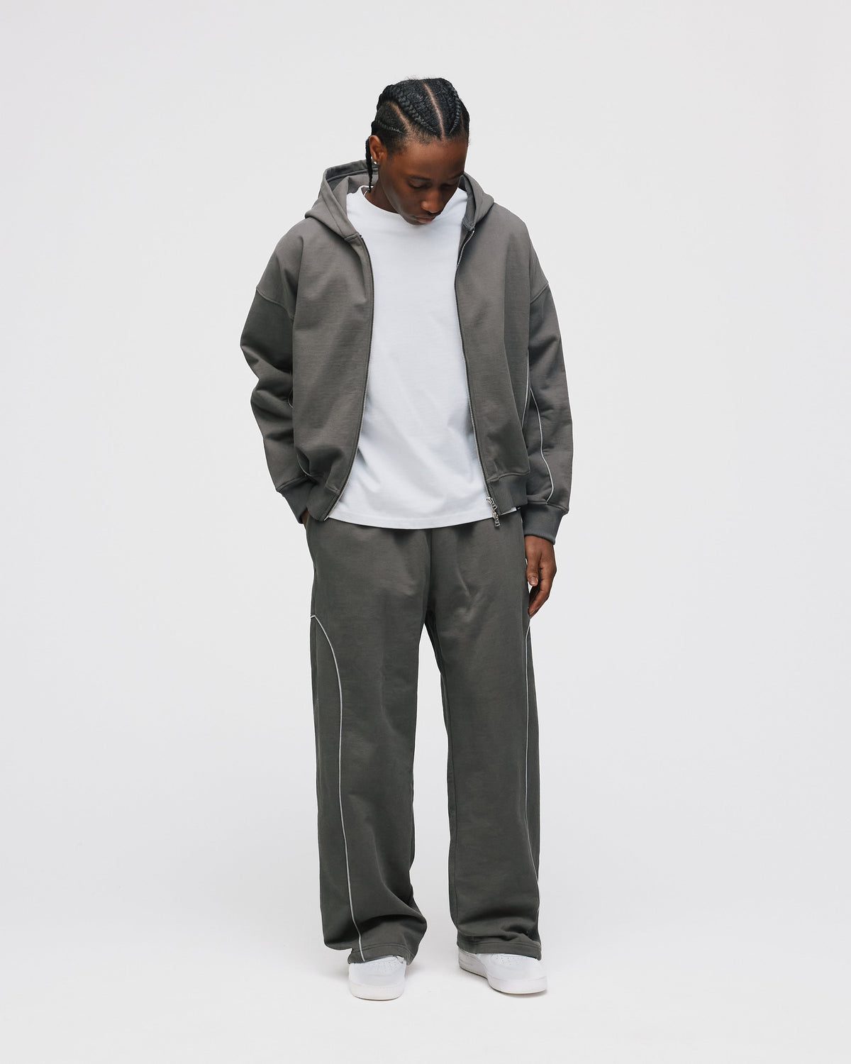 Arc Zip Hoodie - Charcoal