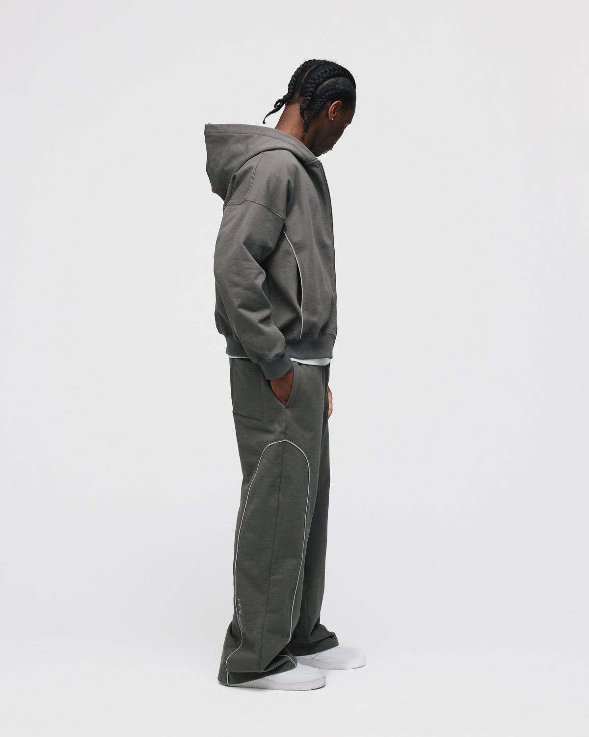 Arc Zip Hoodie - Charcoal