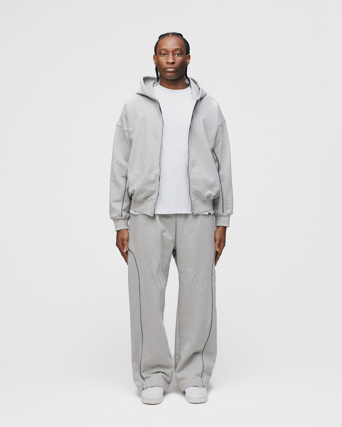 Arc Zip Hoodie - Grey