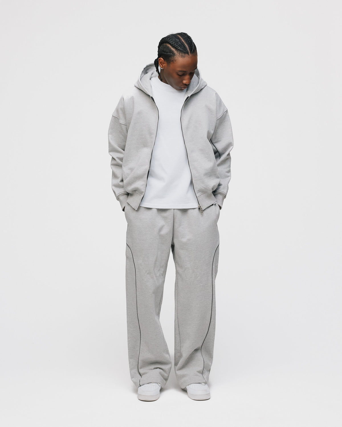 Arc Zip Hoodie - Grey