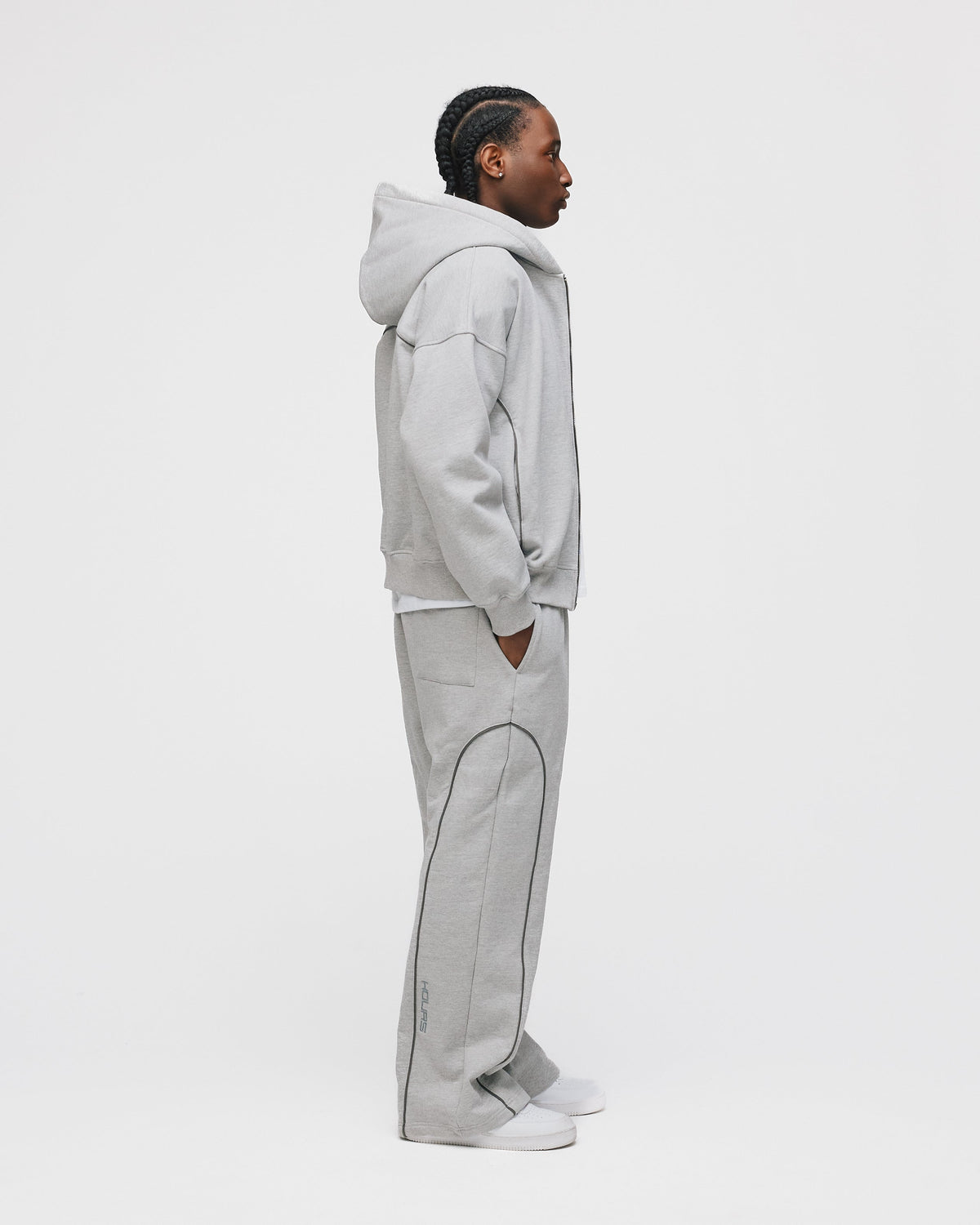 Arc Zip Hoodie - Grey