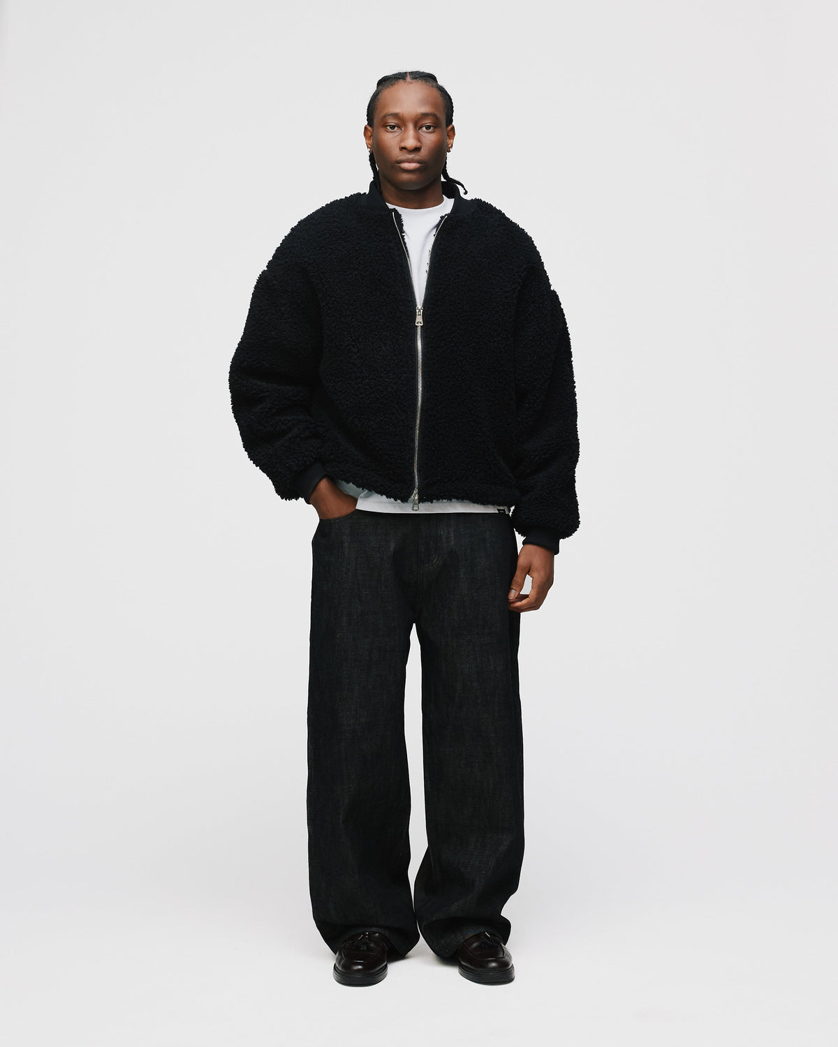 Sherpa Full Zip - Black