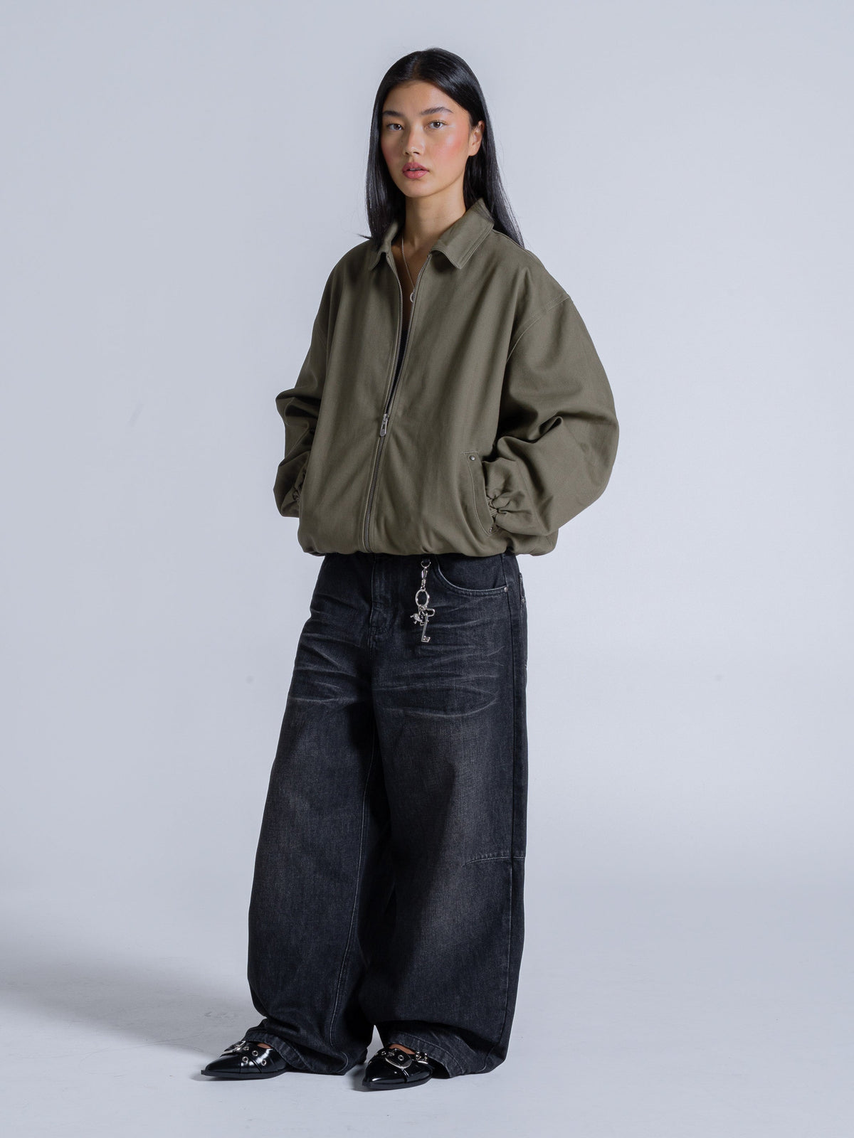 COLLARED JACKET - KHAKI GREEN