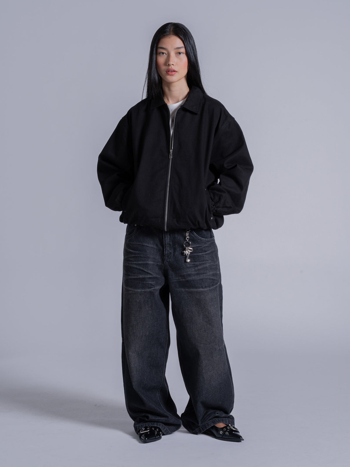 COLLARED JACKET - BLACK