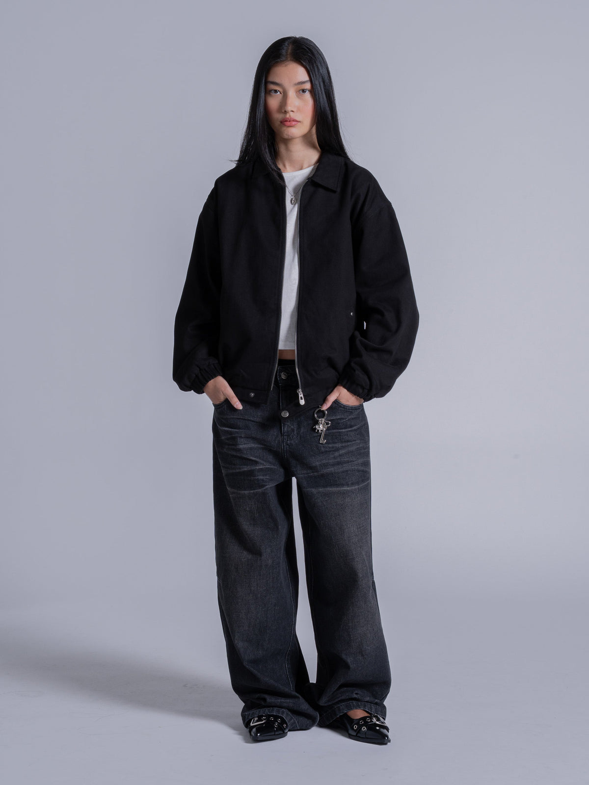 COLLARED JACKET - BLACK