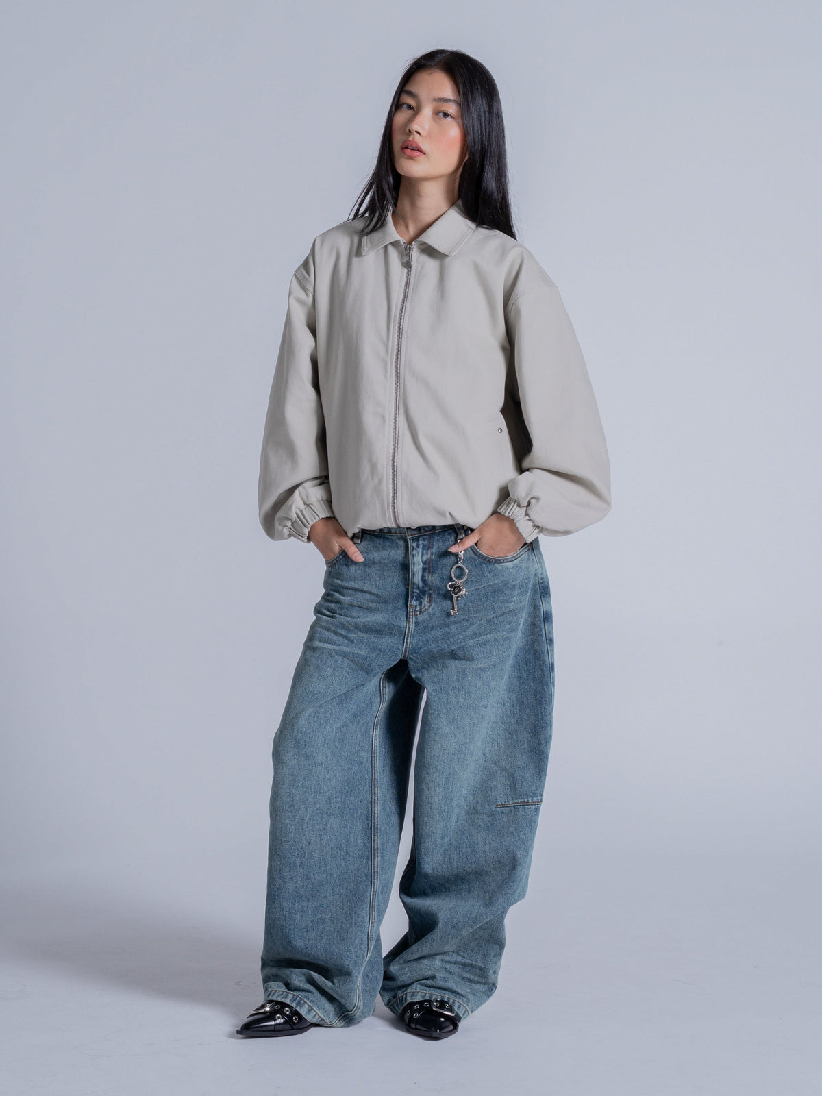 COLLARED JACKET - BONE