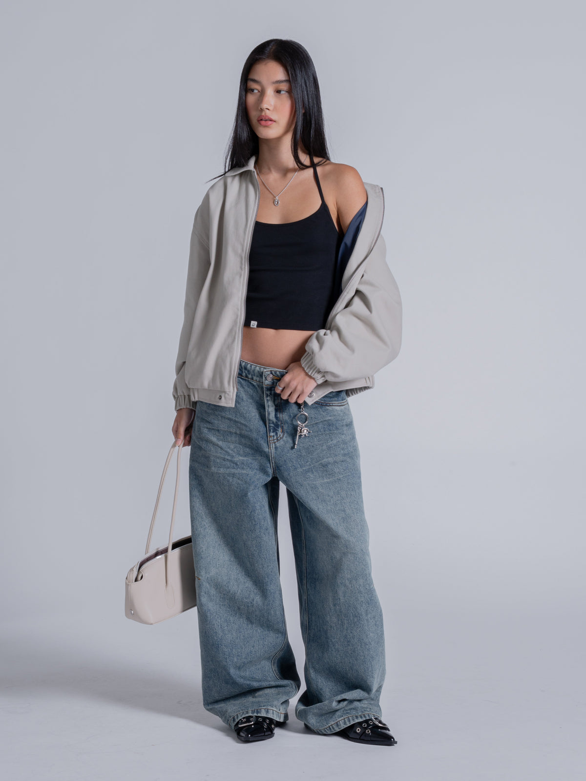 WRINKLE DENIM - VINTAGE WASHED BLUE