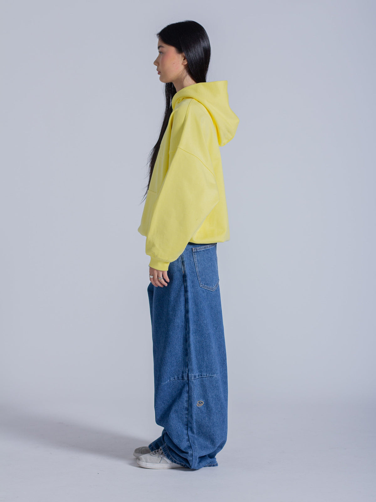 DOODLE TEXT HOODIE - SUNSHINE