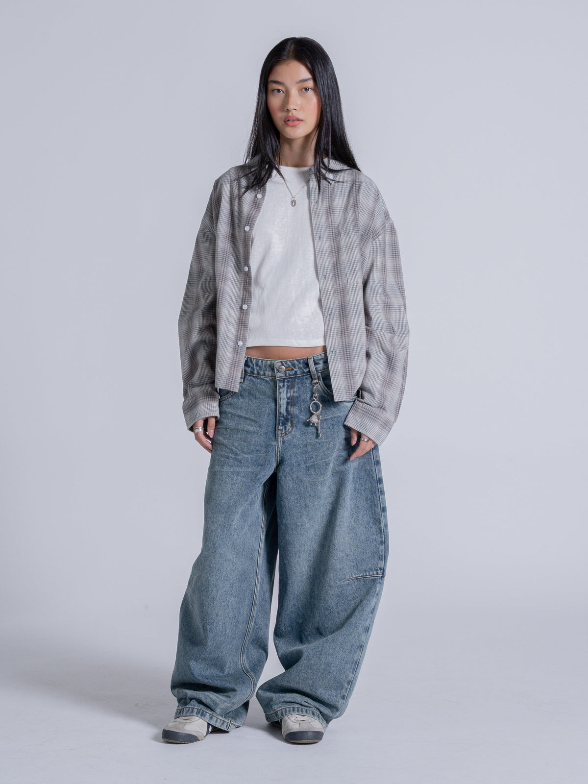 FLANNEL - GREY/BLUE
