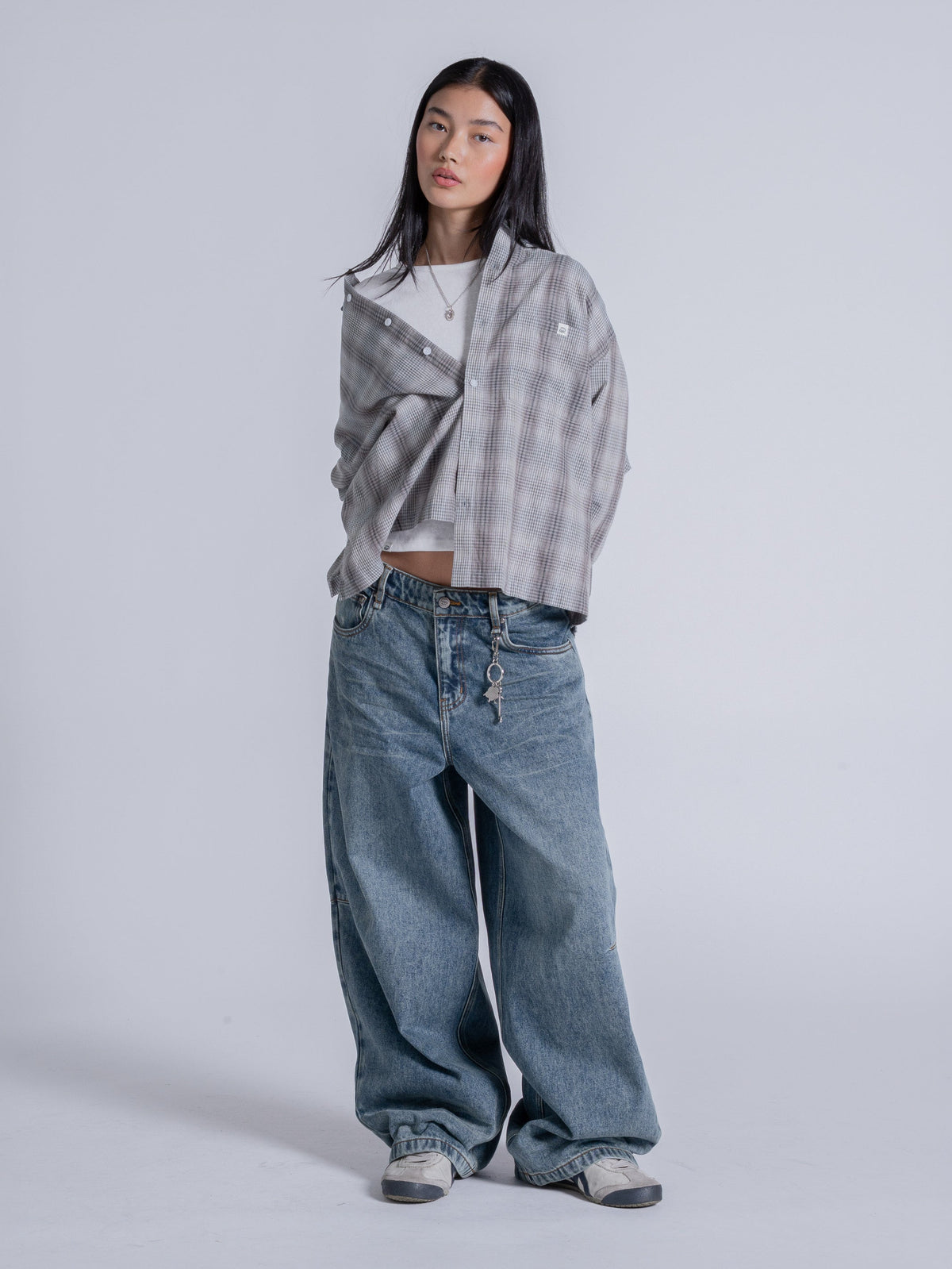 FLANNEL - GREY/BLUE