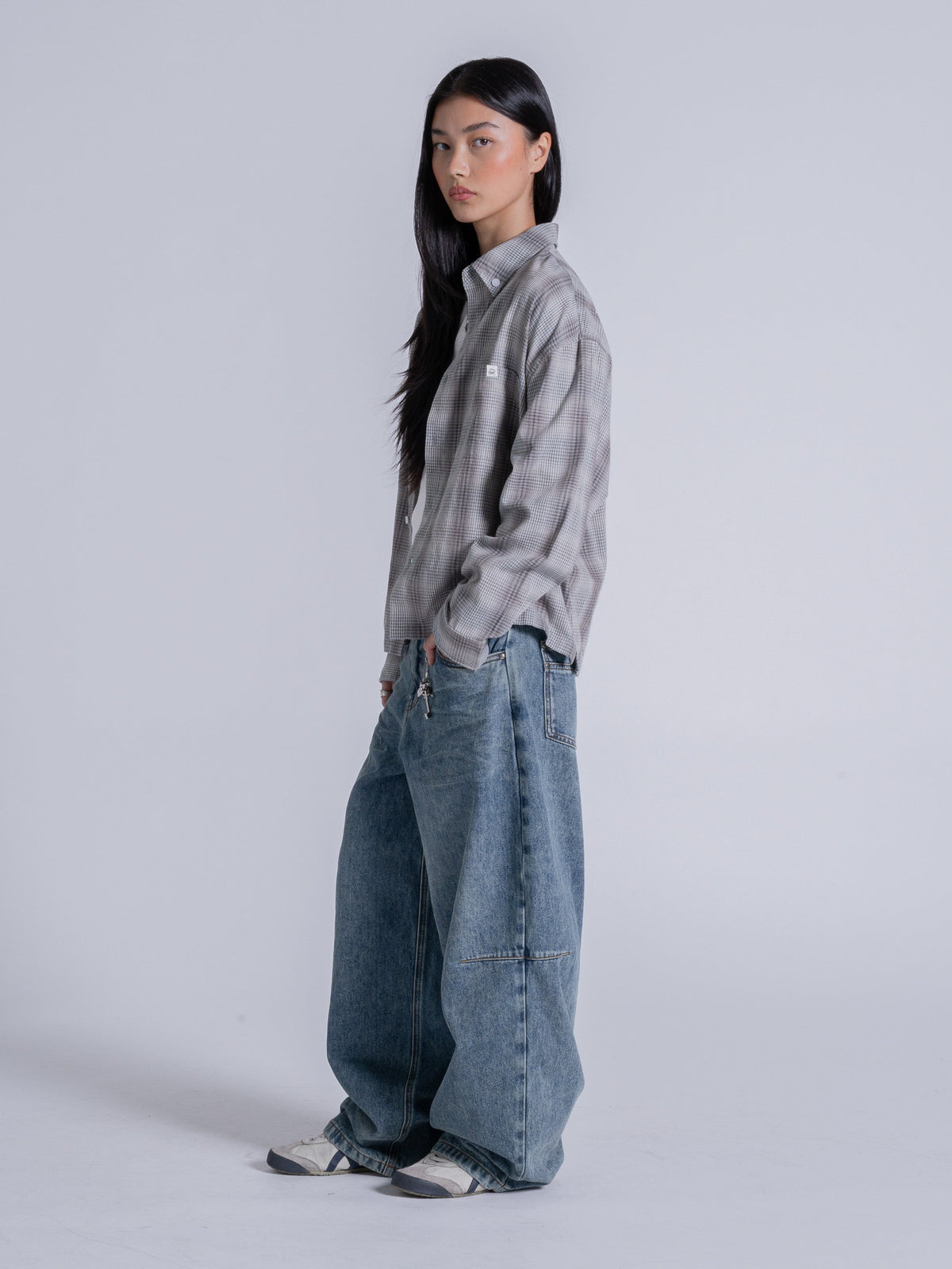 FLANNEL - GREY/BLUE