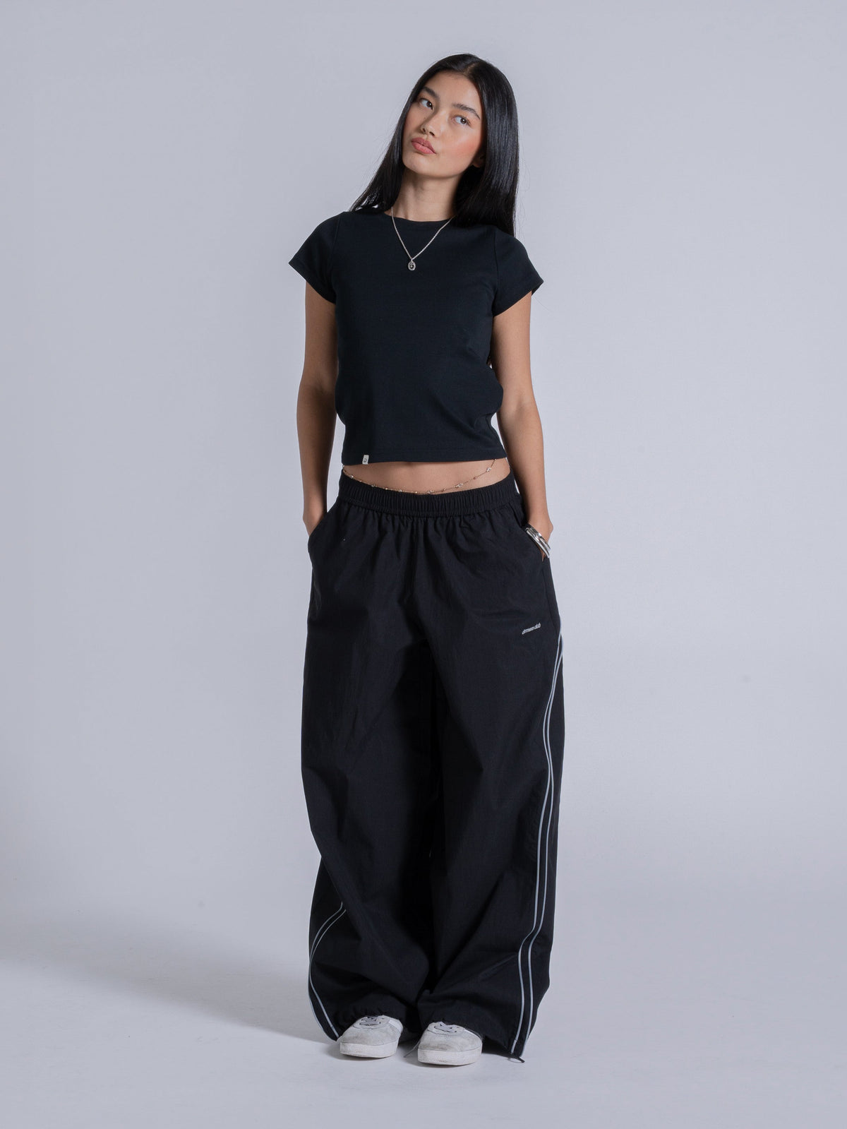 WAVY TRACK PANT - BLACK
