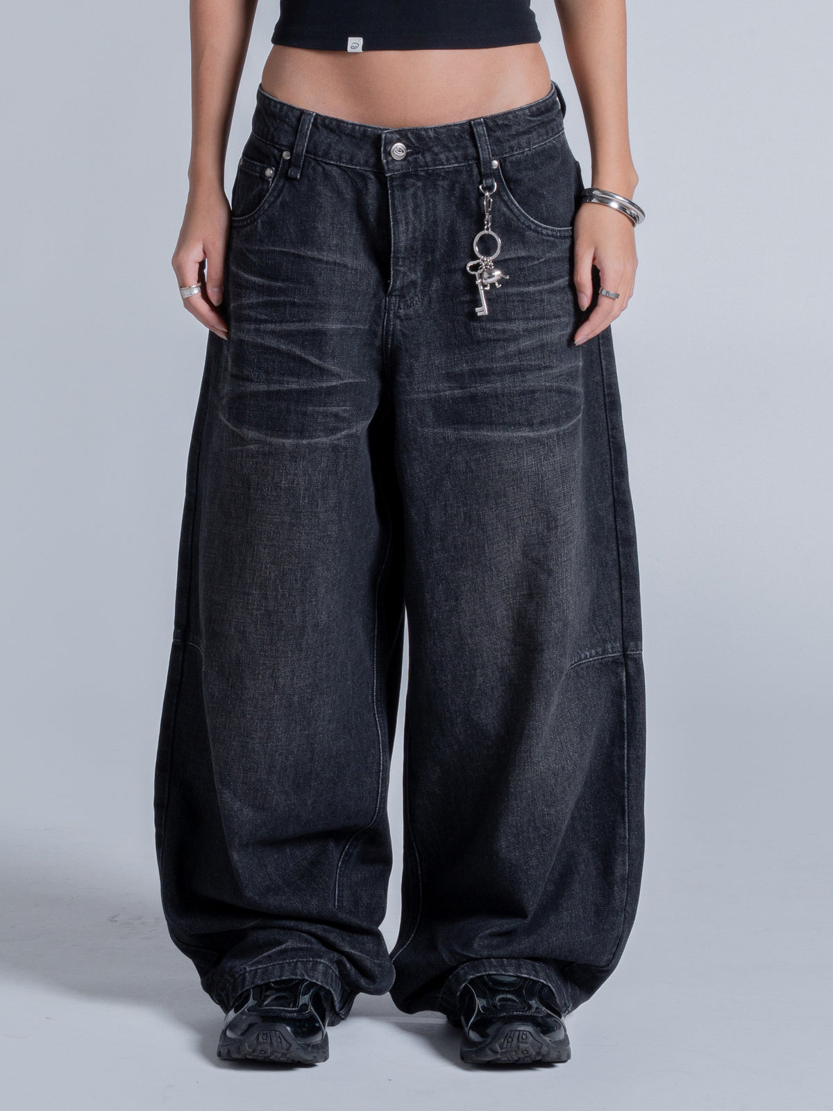 WRINKLE DENIM - SULPHUR BLACK