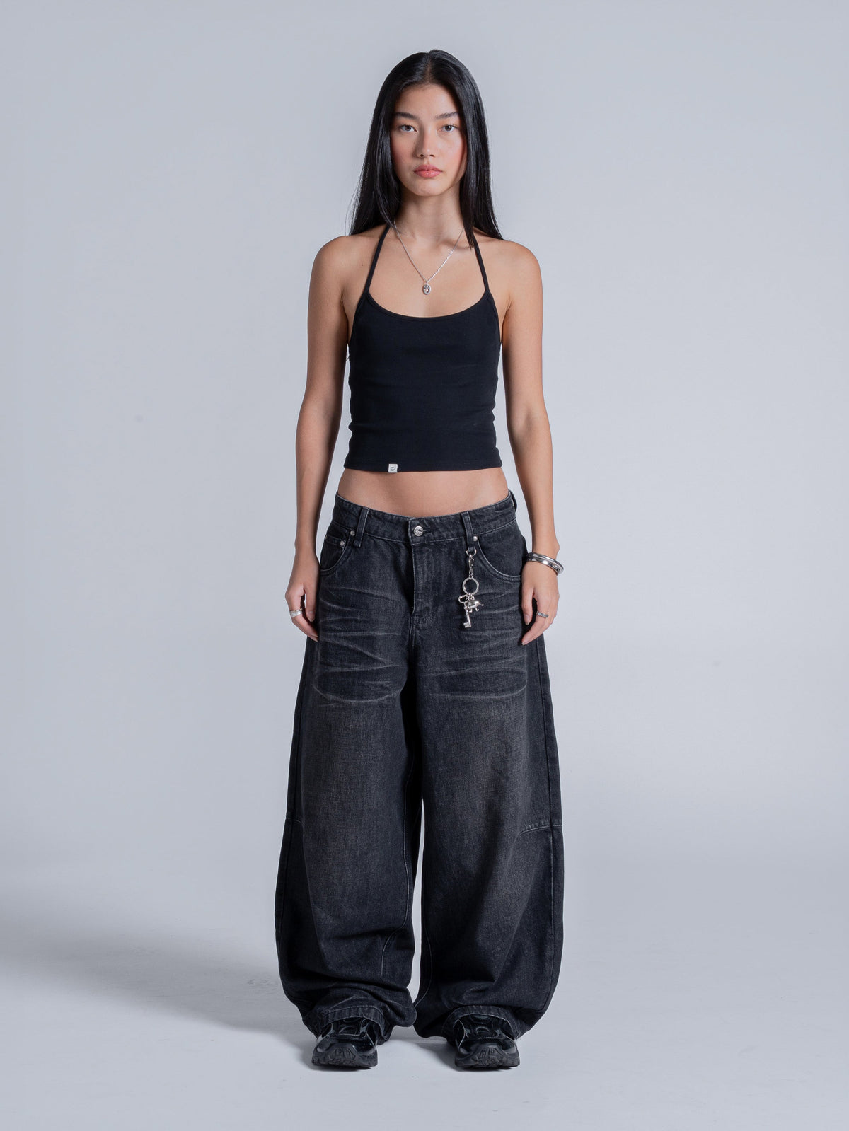 WRINKLE DENIM - SULPHUR BLACK